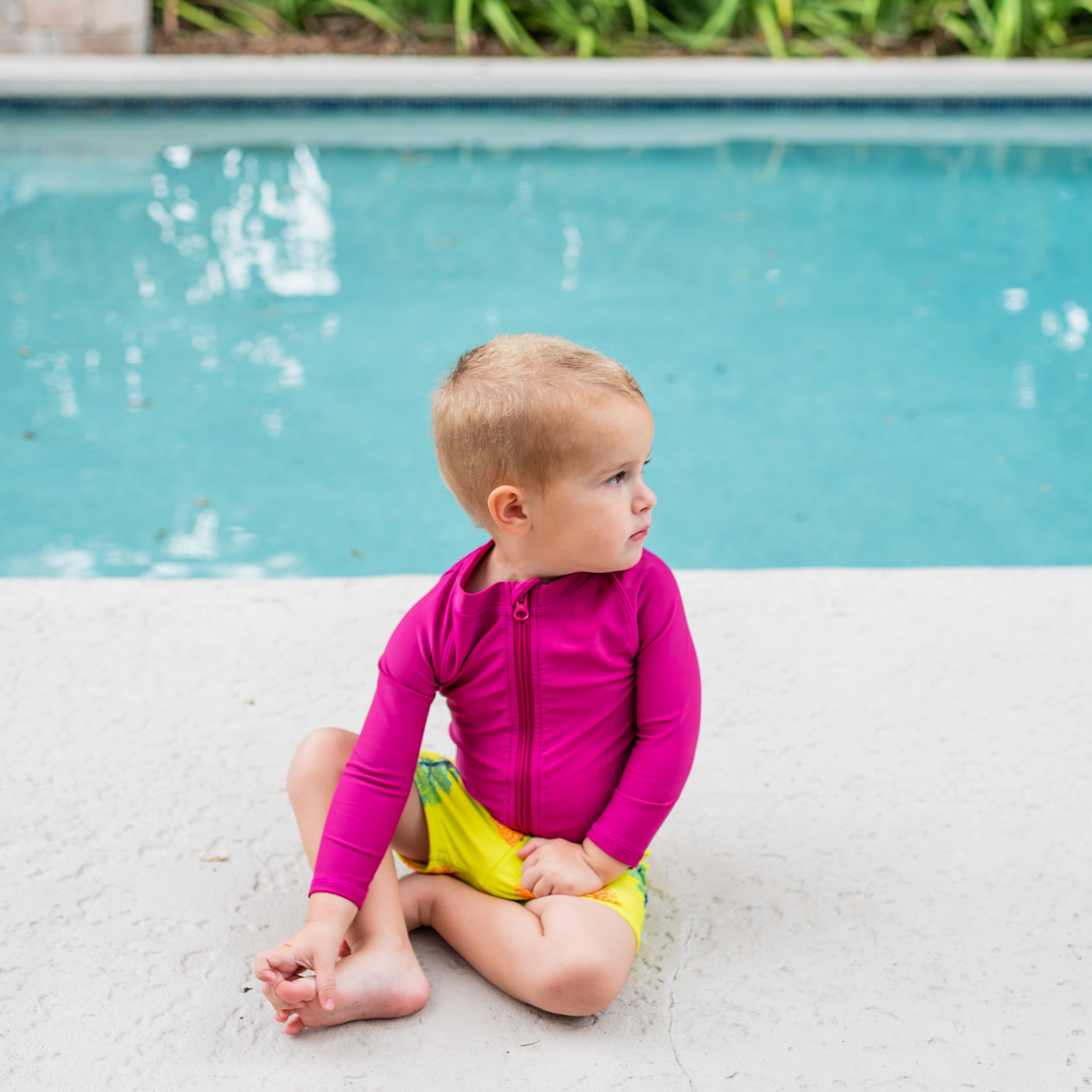 Kids Euro Swim Shorties | "Coral"