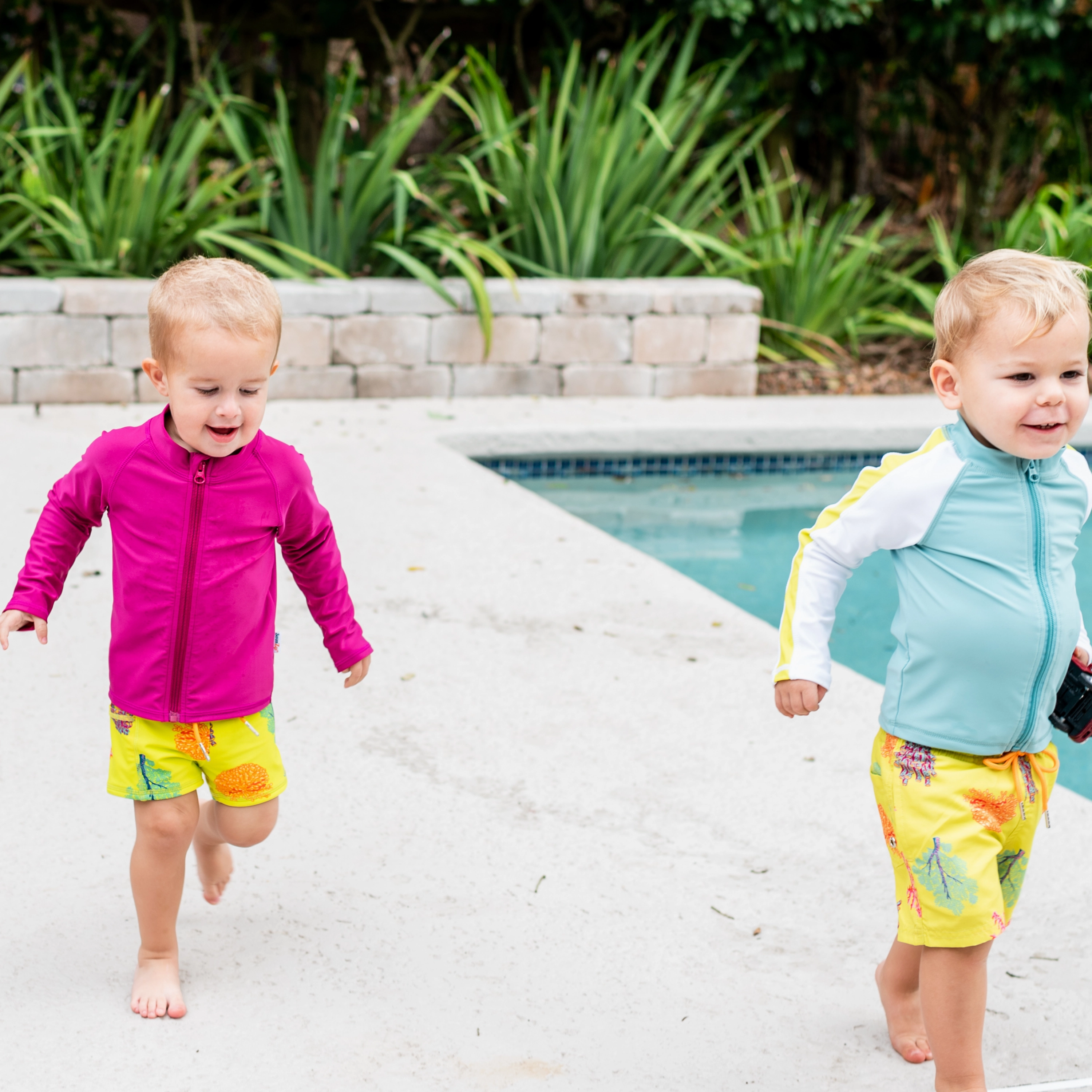 Kids Euro Swim Shorties | "Coral"