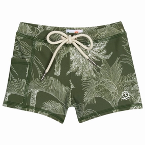 Kids Euro Swim Shorties | "Hawaiian Rainforest"