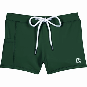 Kids Euro Swim Shorties | "Hunter Green"