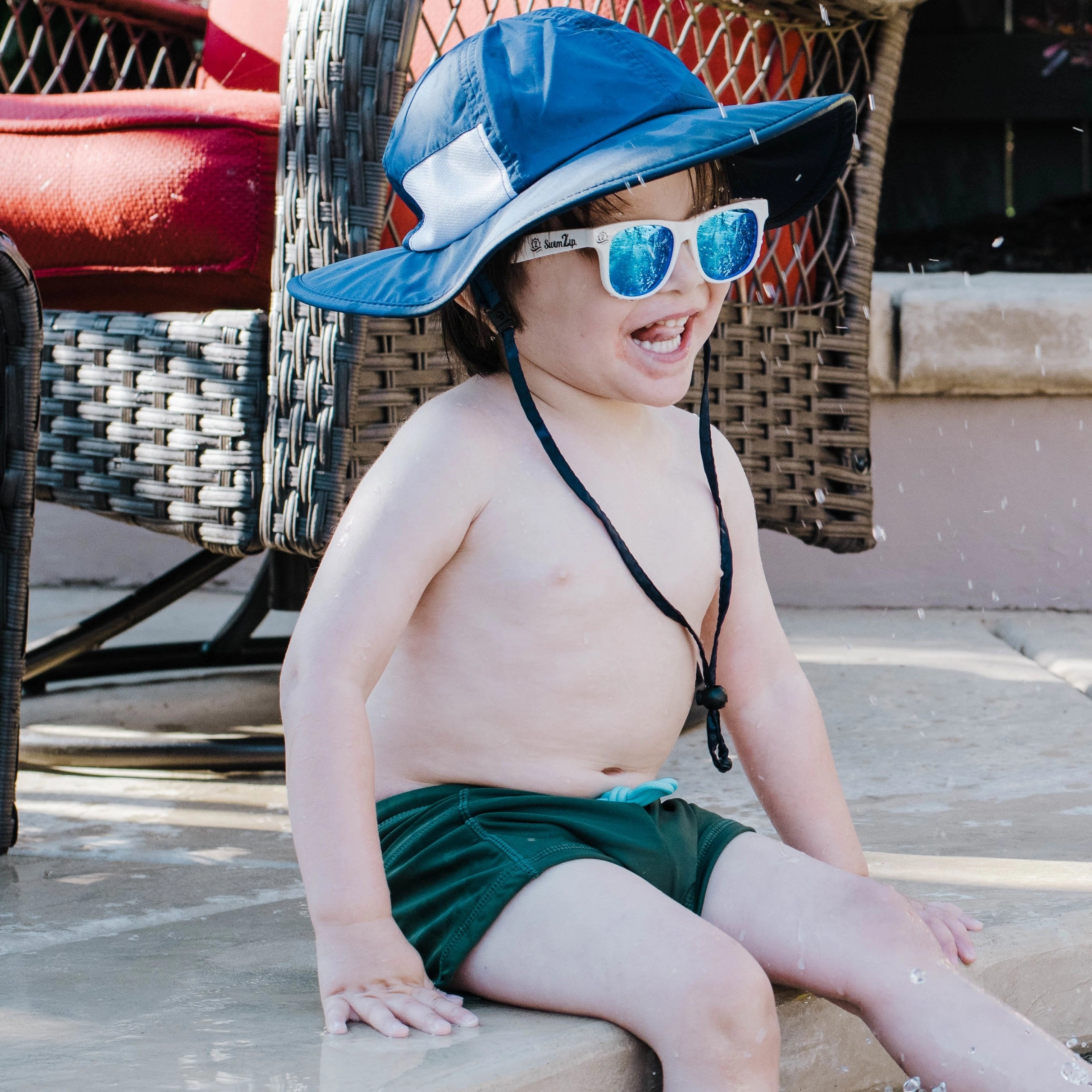 Kids Euro Swim Shorties | "Hunter Green"