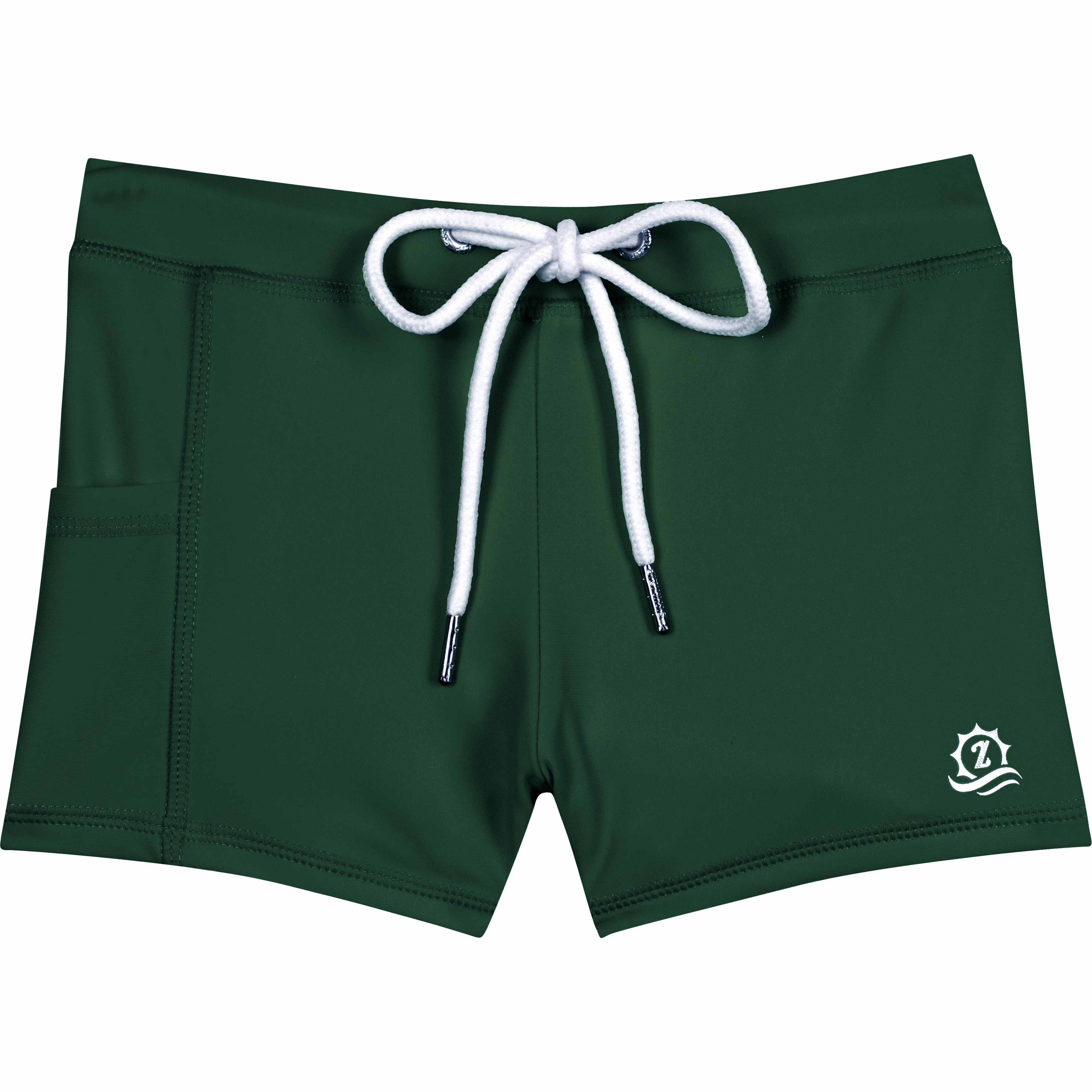 Kids Euro Swim Shorties | "Hunter Green"