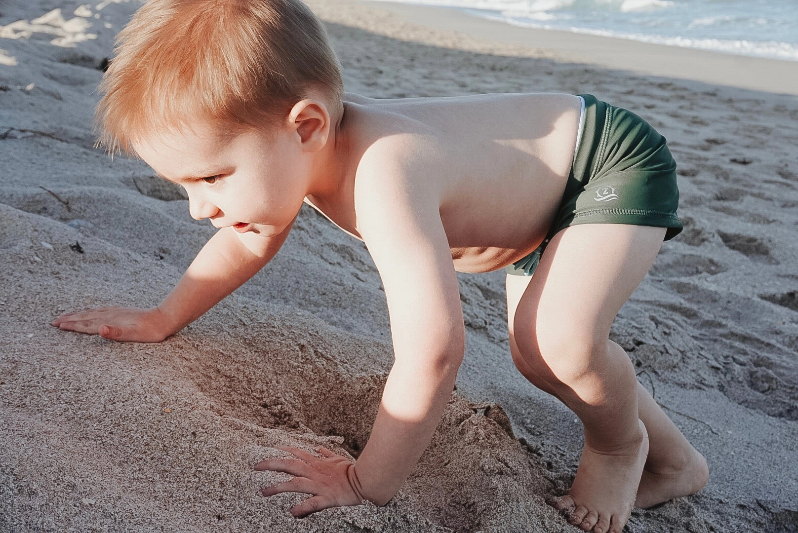 Kids Euro Swim Shorties | "Hunter Green"