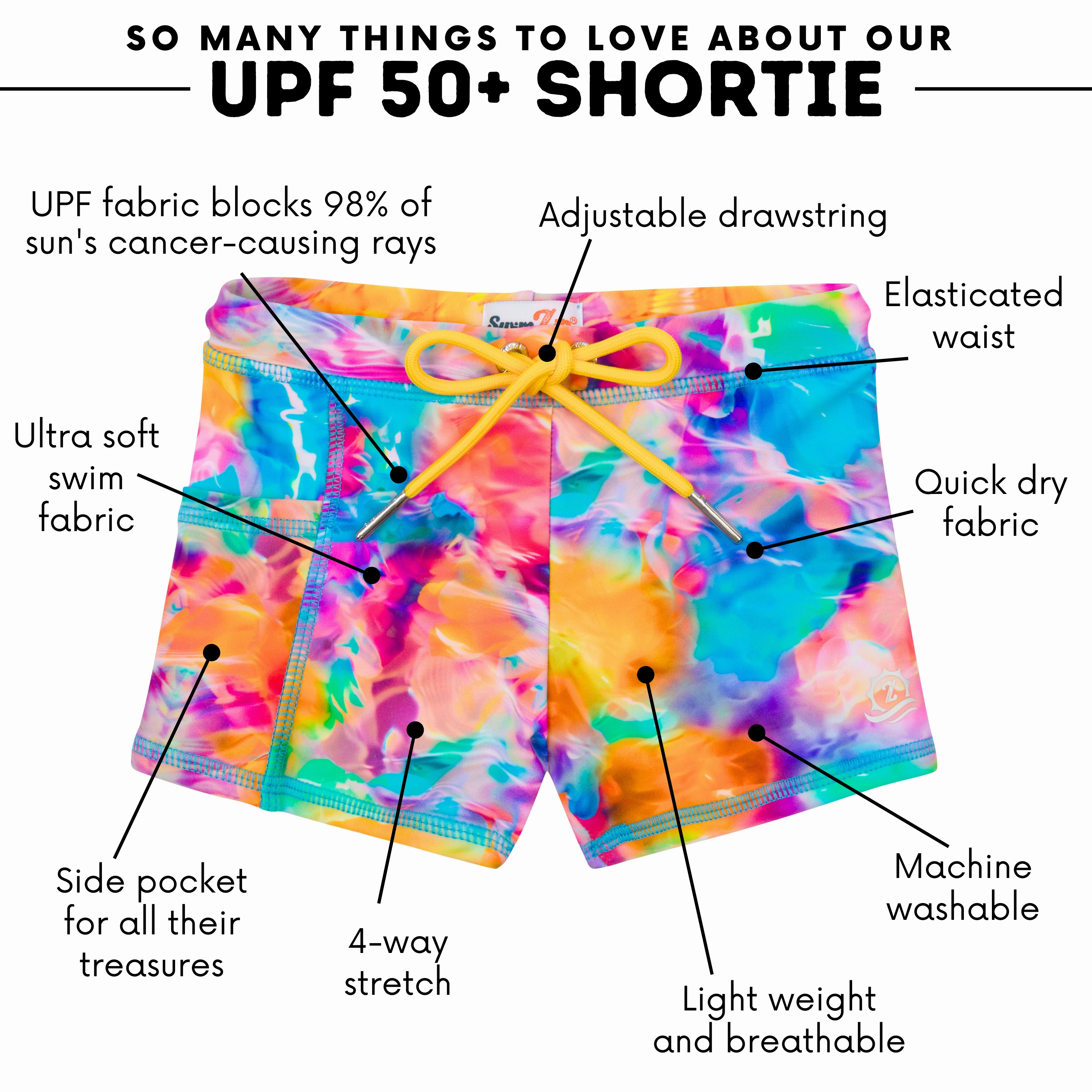 Kids Euro Swim Shorties | "Impressions"