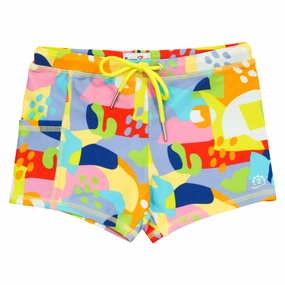 Kids Euro Swim Shorties | "Joyful"