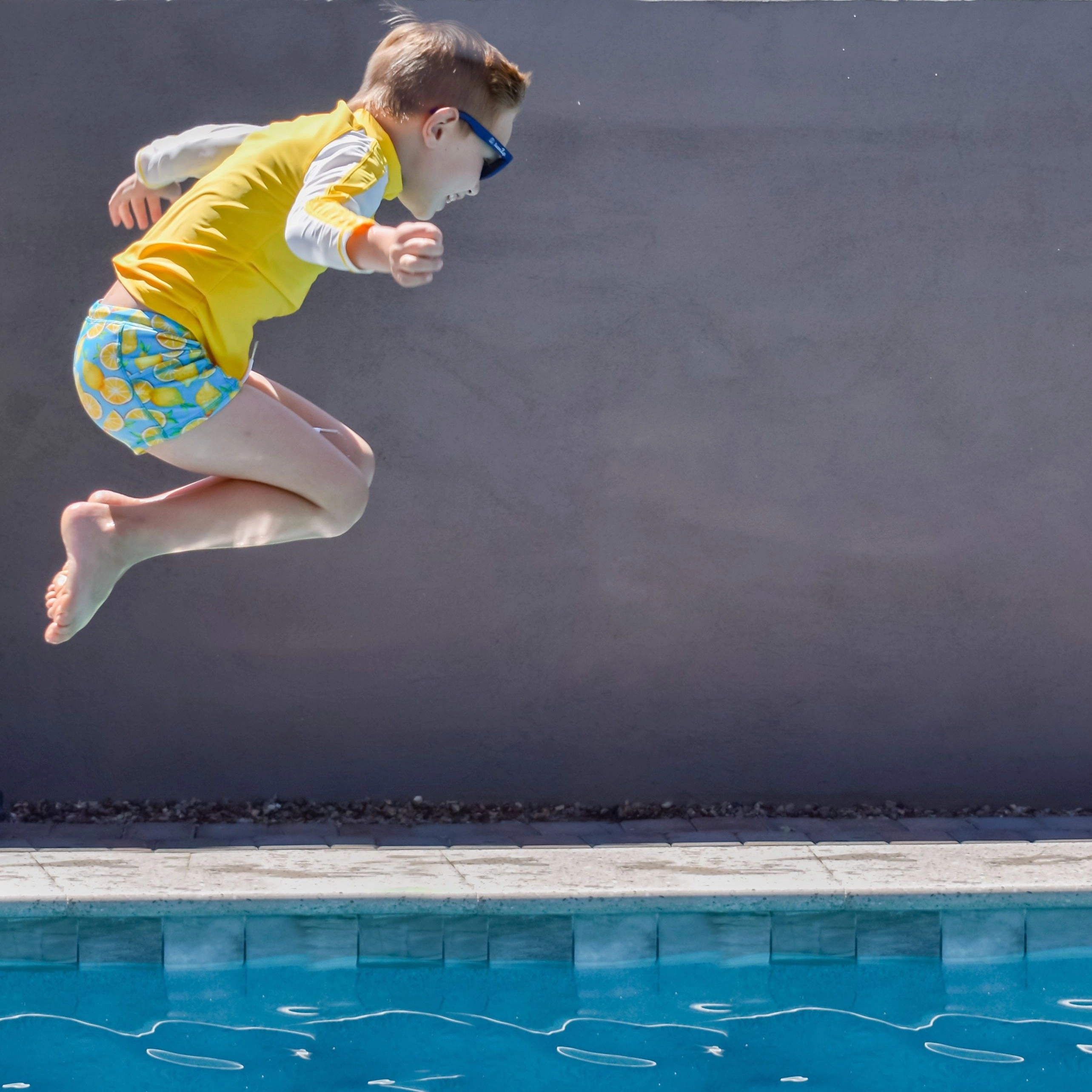 Kids Euro Swim Shorties | "Lemons"
