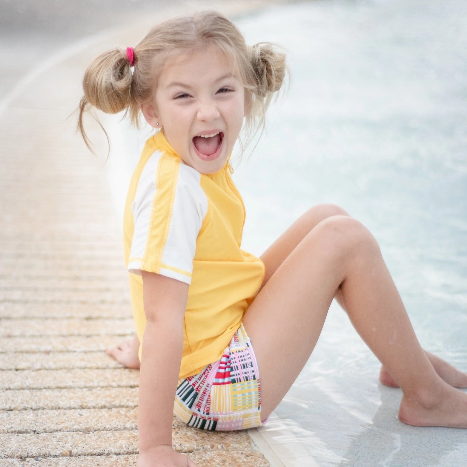 Kids Euro Swim Shorties | "Madras Mania"