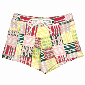 Kids Euro Swim Shorties | "Madras Mania"