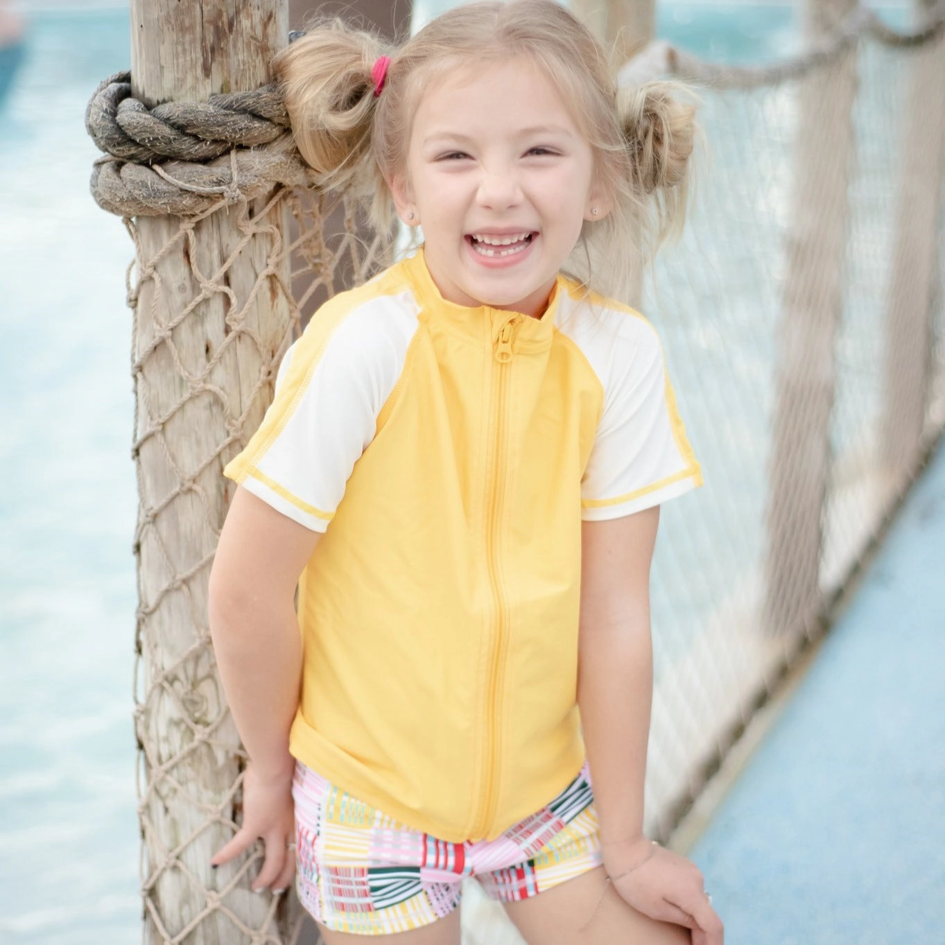 Kids Euro Swim Shorties | "Madras Mania"