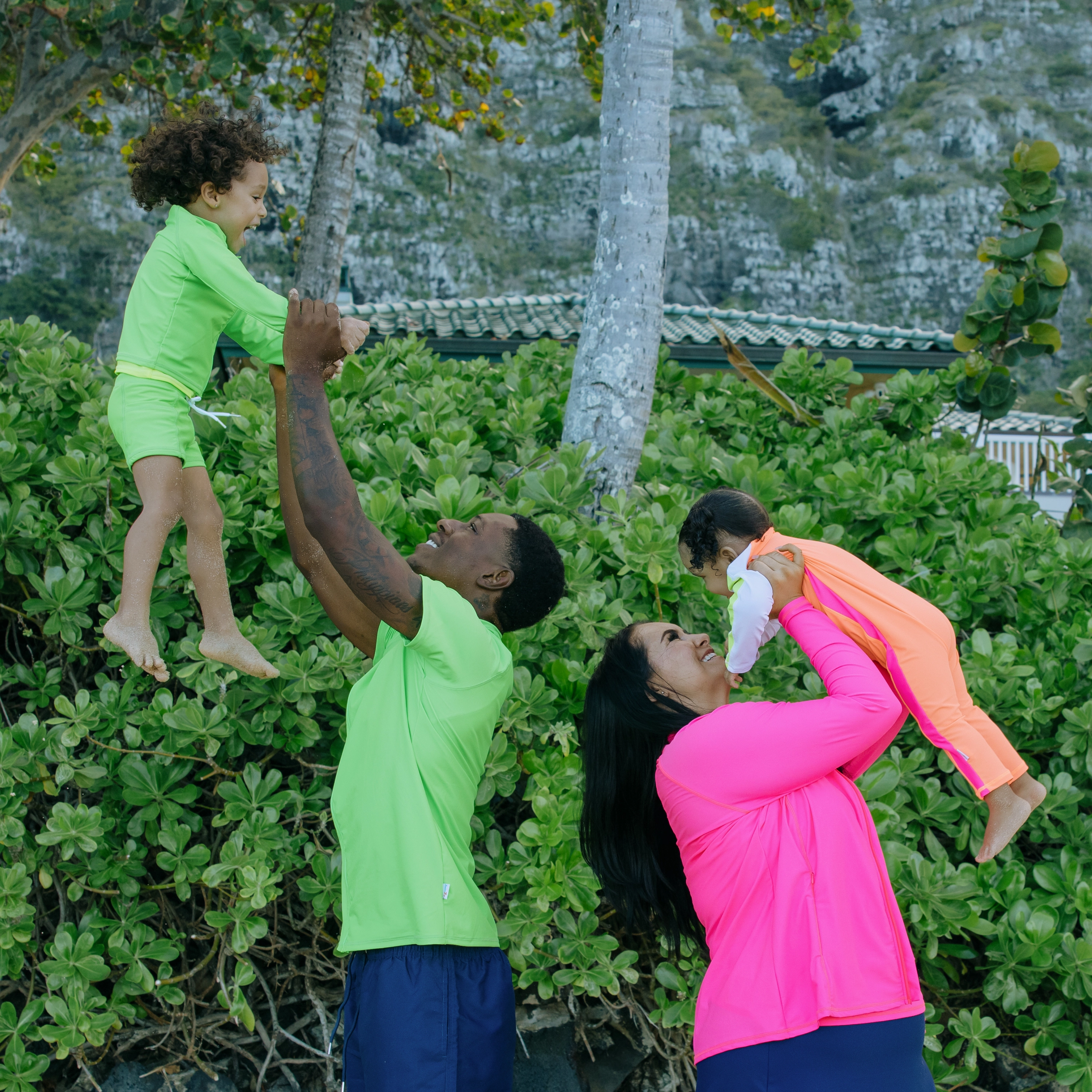 Kids Euro Swim Shorties | "Neon Green"