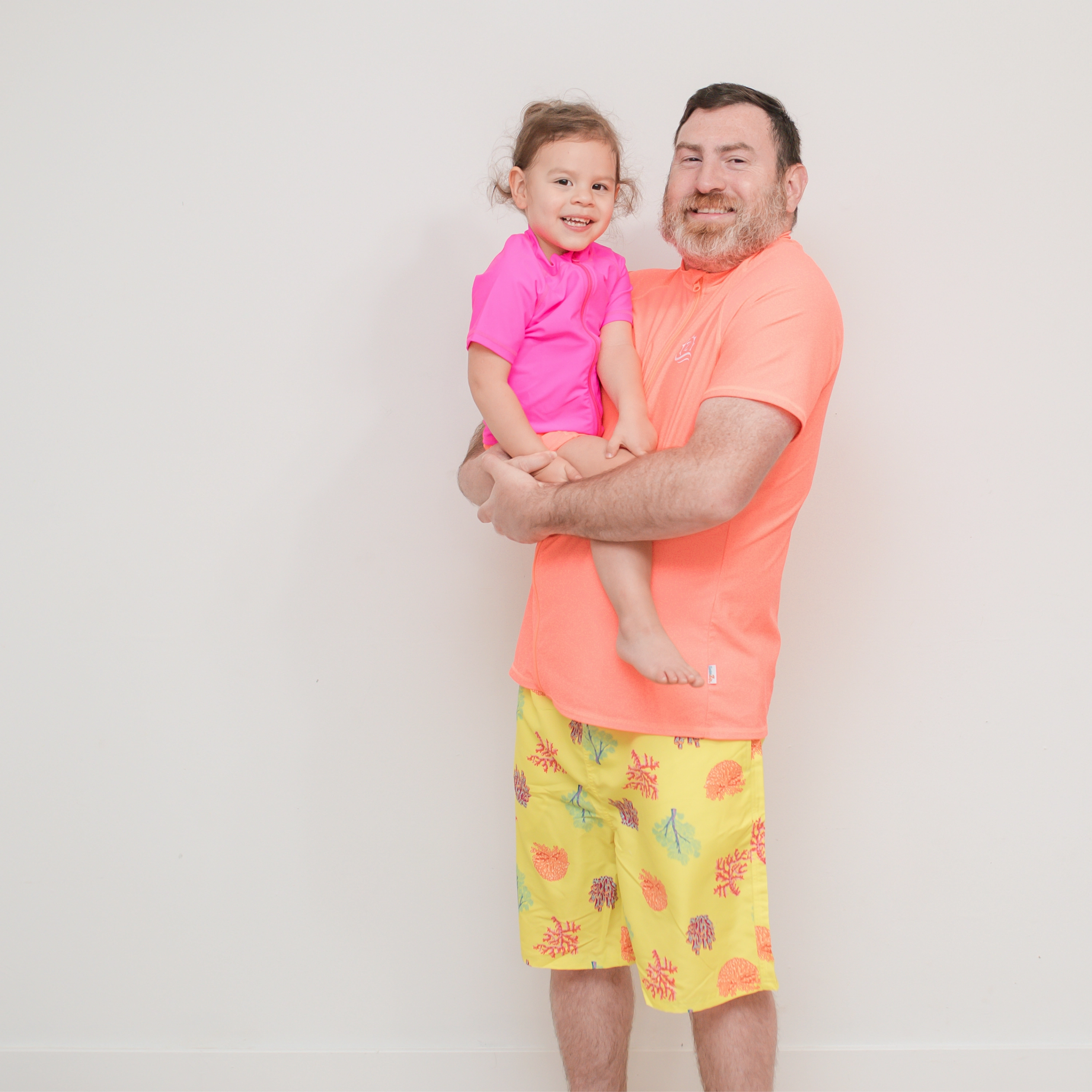 Kids Euro Swim Shorties | "Neon Orange"