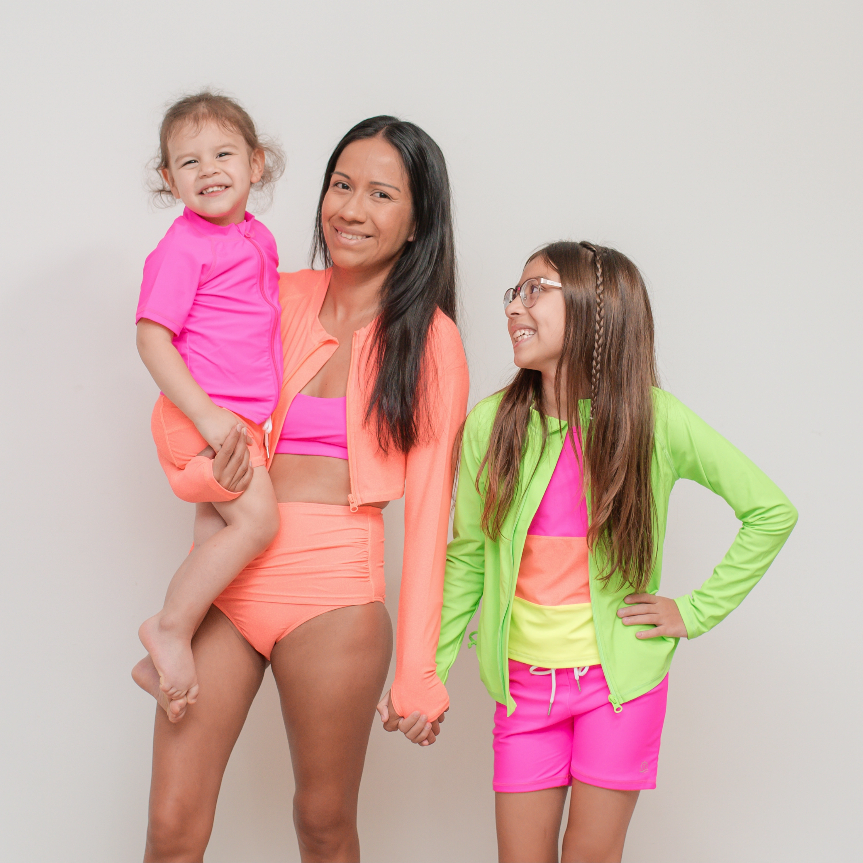 Kids Euro Swim Shorties | "Neon Orange"