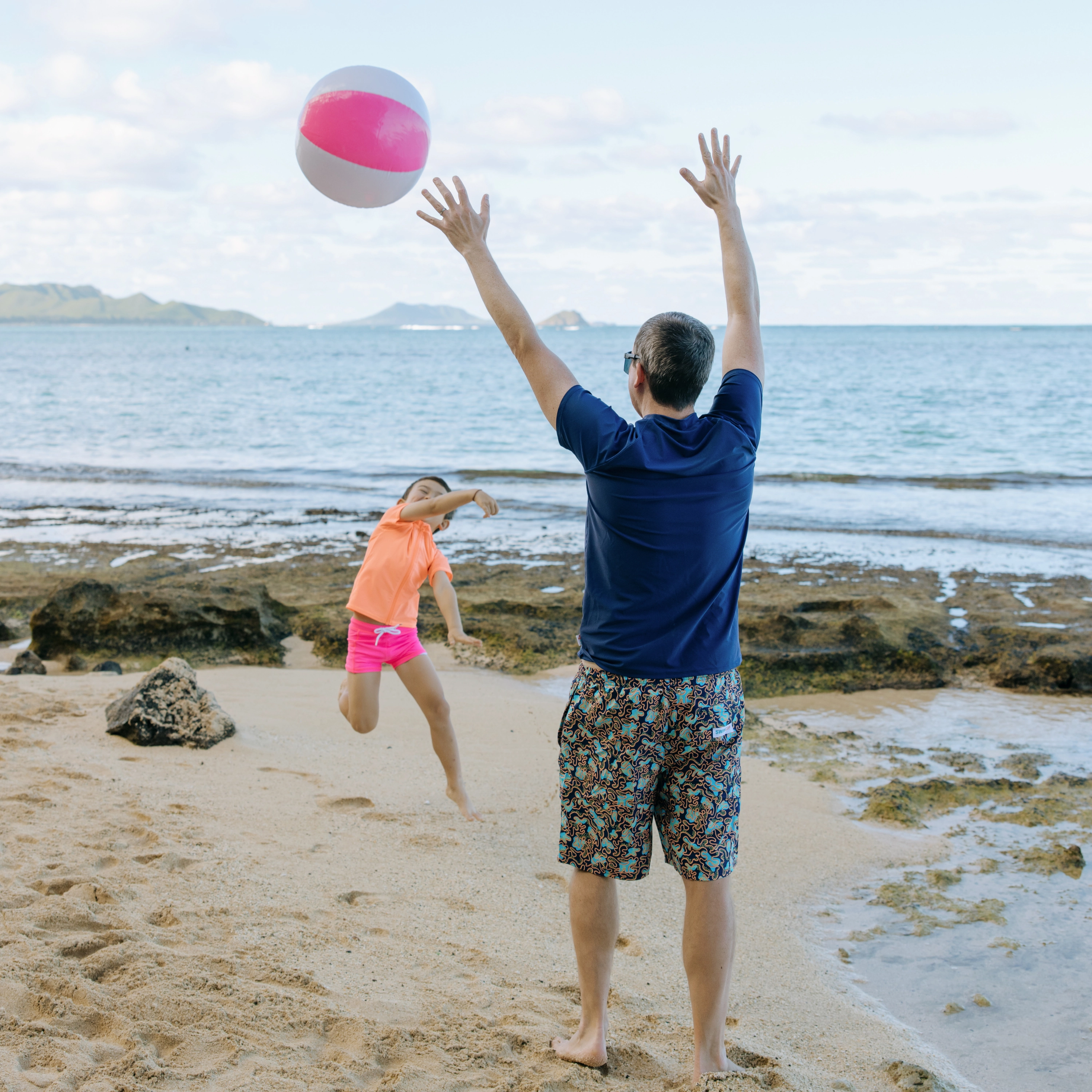 Kids Euro Swim Shorties | "Neon Pink"