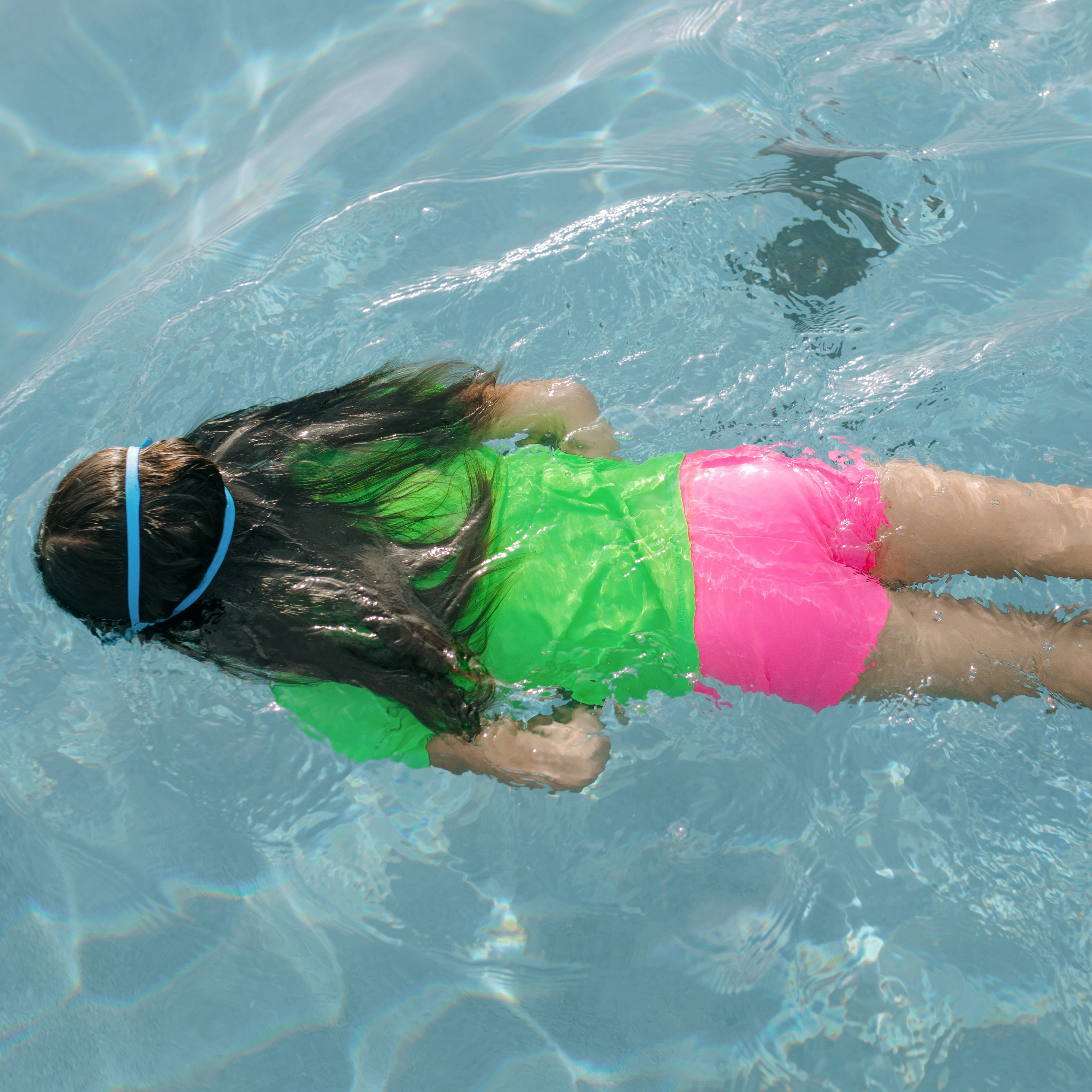 Kids Euro Swim Shorties | "Neon Pink"