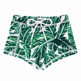 Kids Euro Swim Shorties | "Palm Leaf