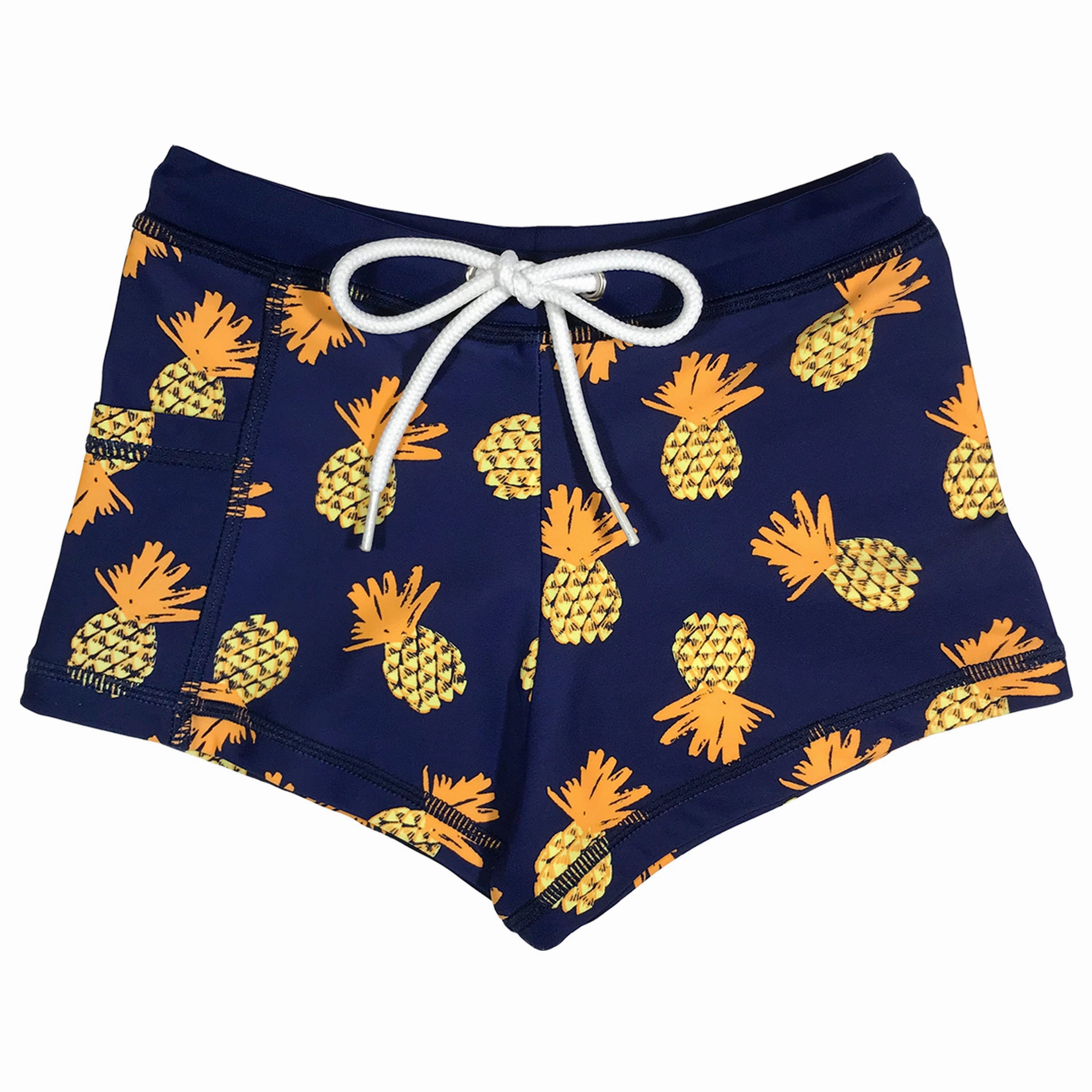 Kids Euro Swim Shorties | "Pineapple Dreams"