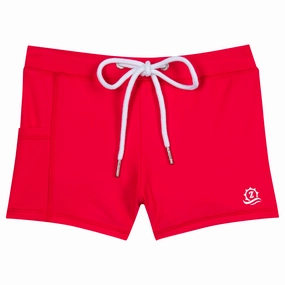 Kids Euro Swim Shorties | "Red"
