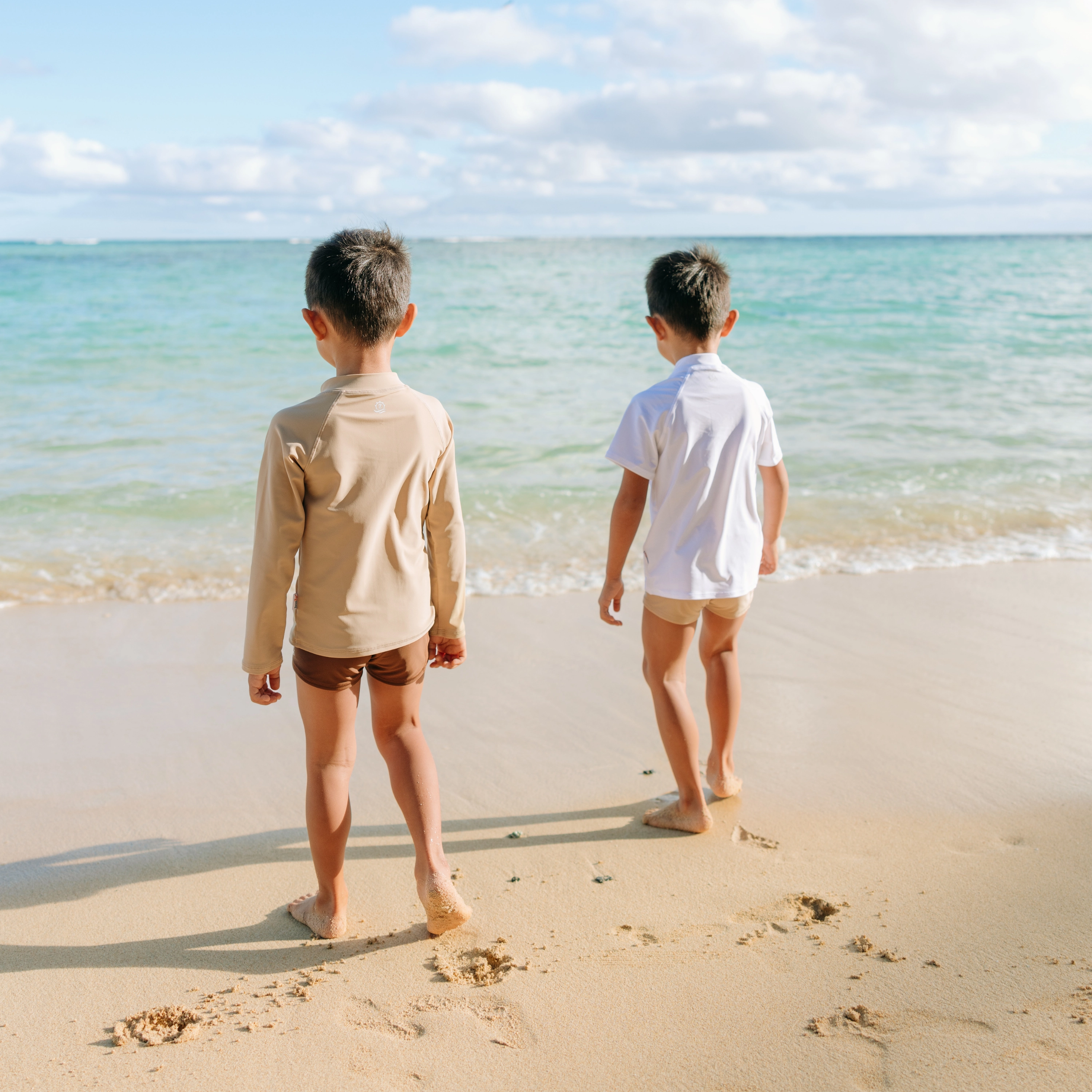 Kids Euro Swim Shorties | "Sandy Beach"