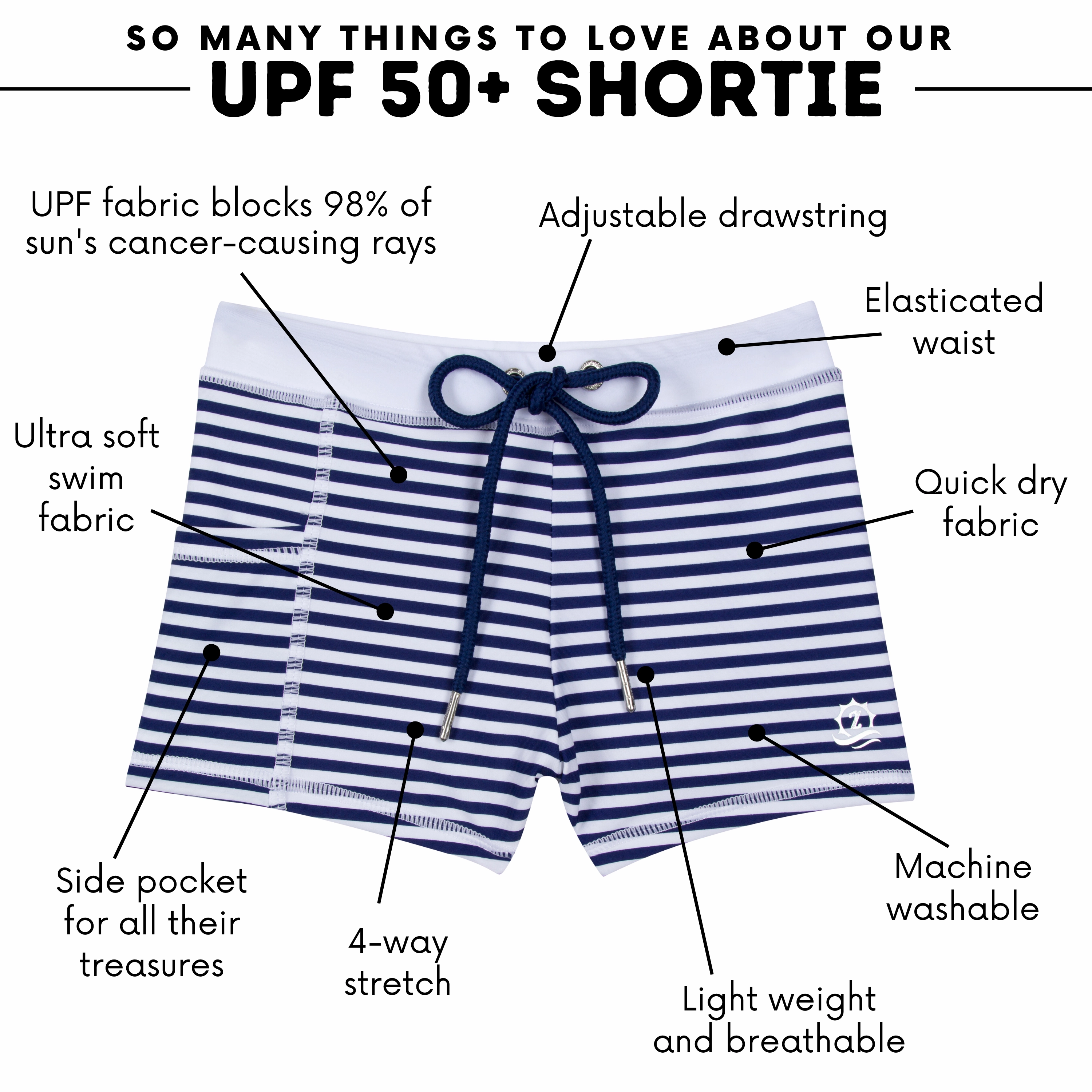 Kids Euro Swim Shorties | "Stunner"