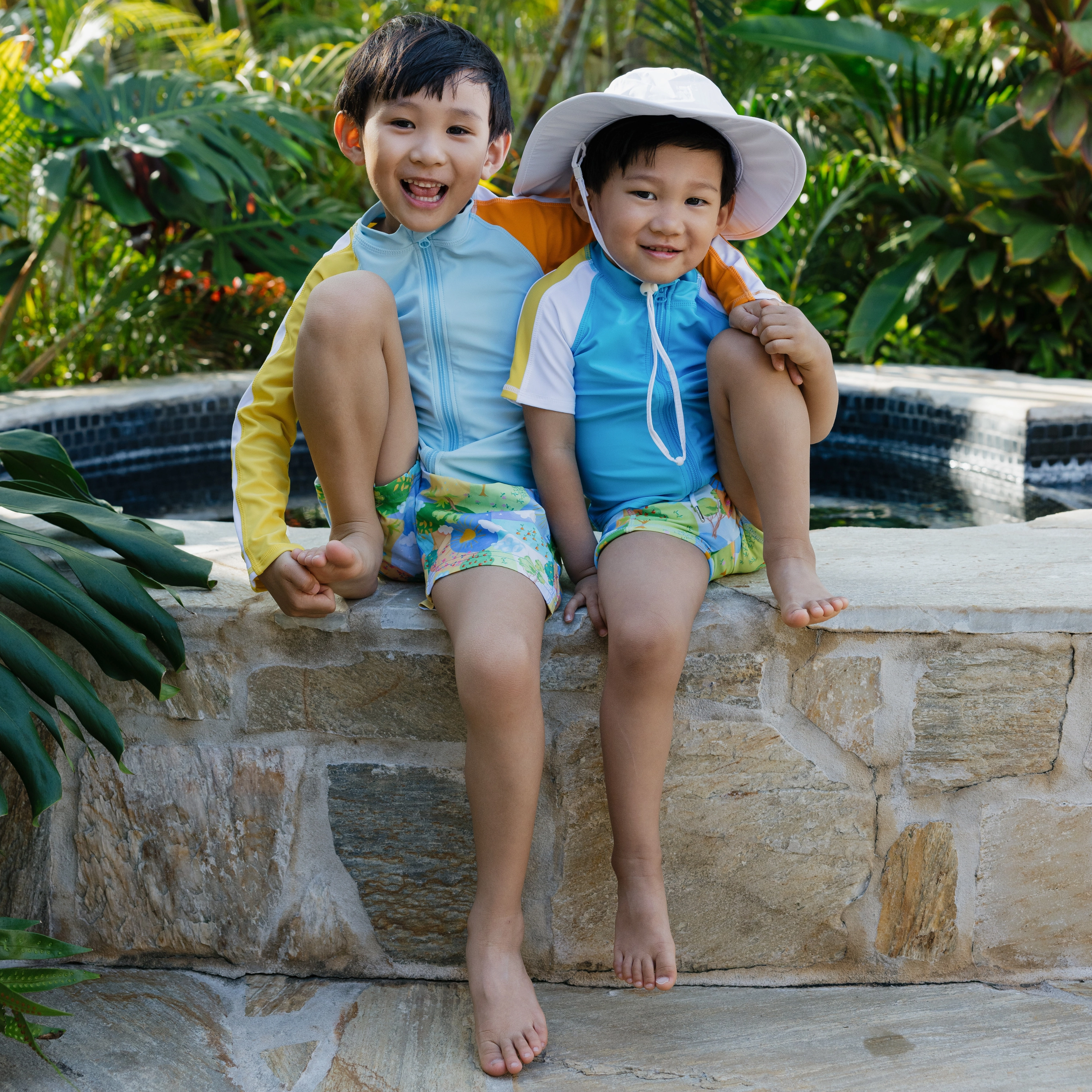 Kids Euro Swim Shorties | "Sunshine"