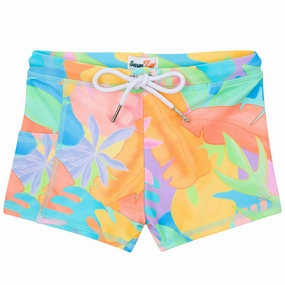 Kids Euro Swim Shorties | "Vibrant Vacay"
