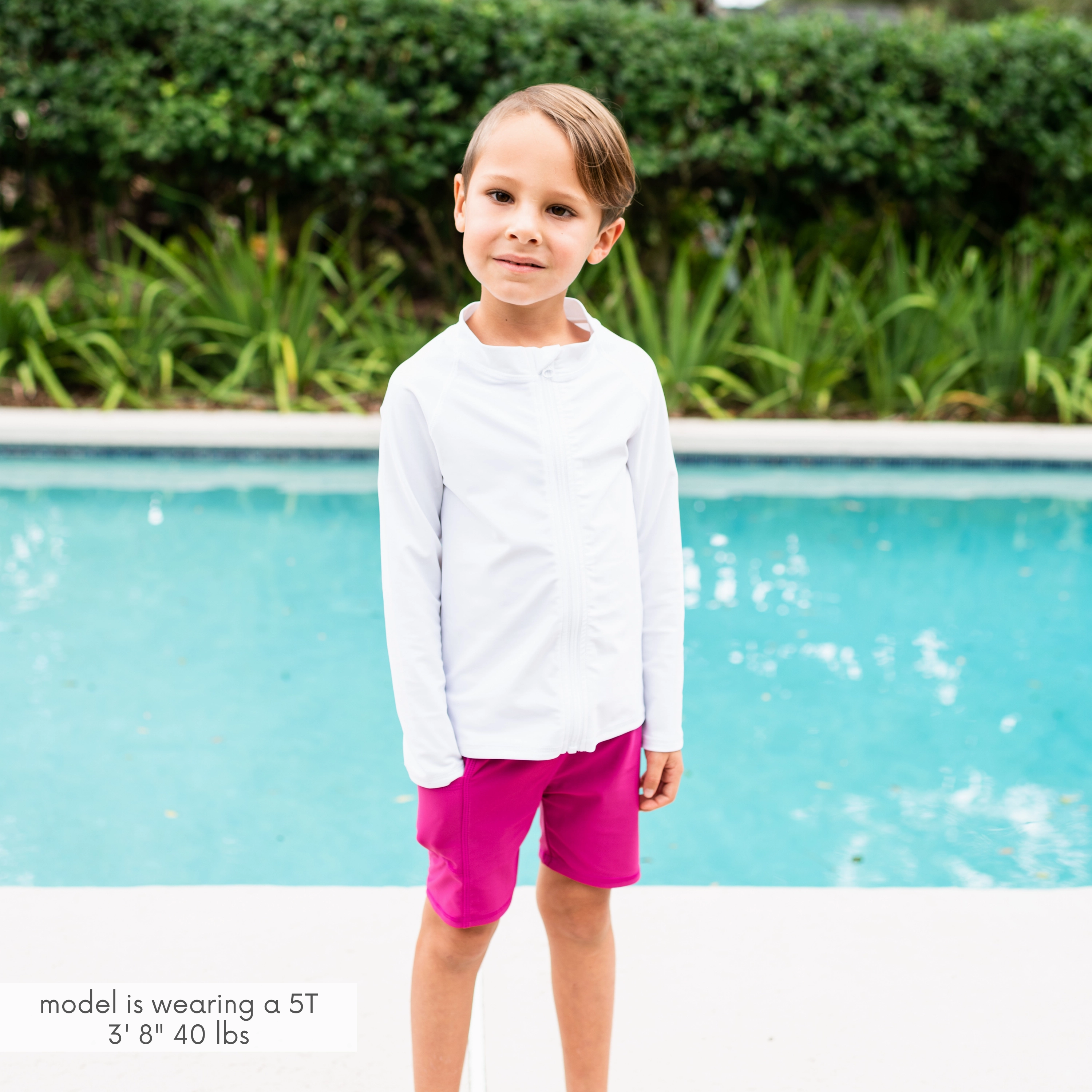 Kids Jammers Swim Shorts | "Fuchsia