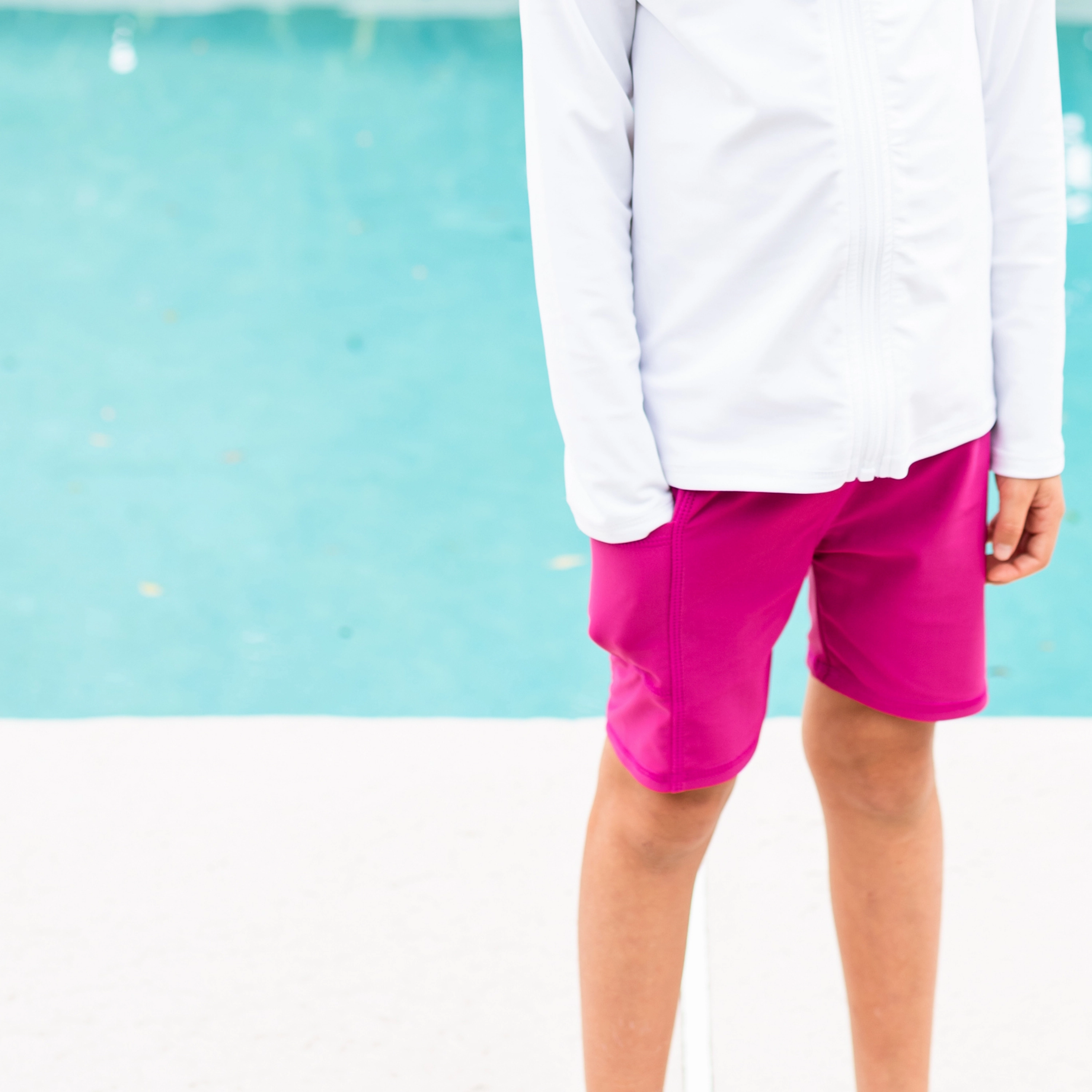 Kids Jammers Swim Shorts | "Fuchsia