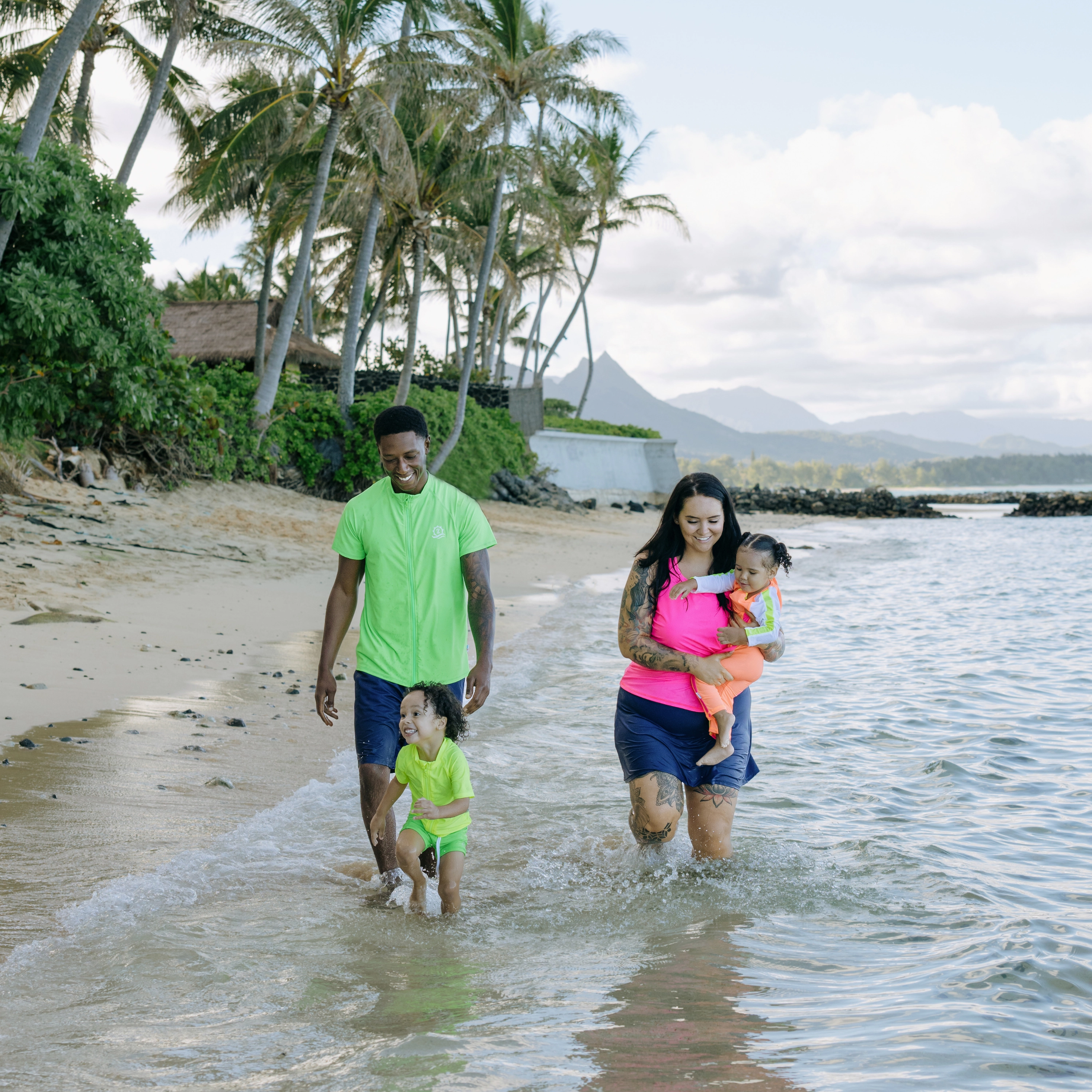 Kids Short Sleeve Zipper Rash Guard Swim Shirt | Neon Yellow