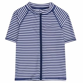 Kids Short Sleeve Zipper Rash Guard Swim Shirt | Stunner