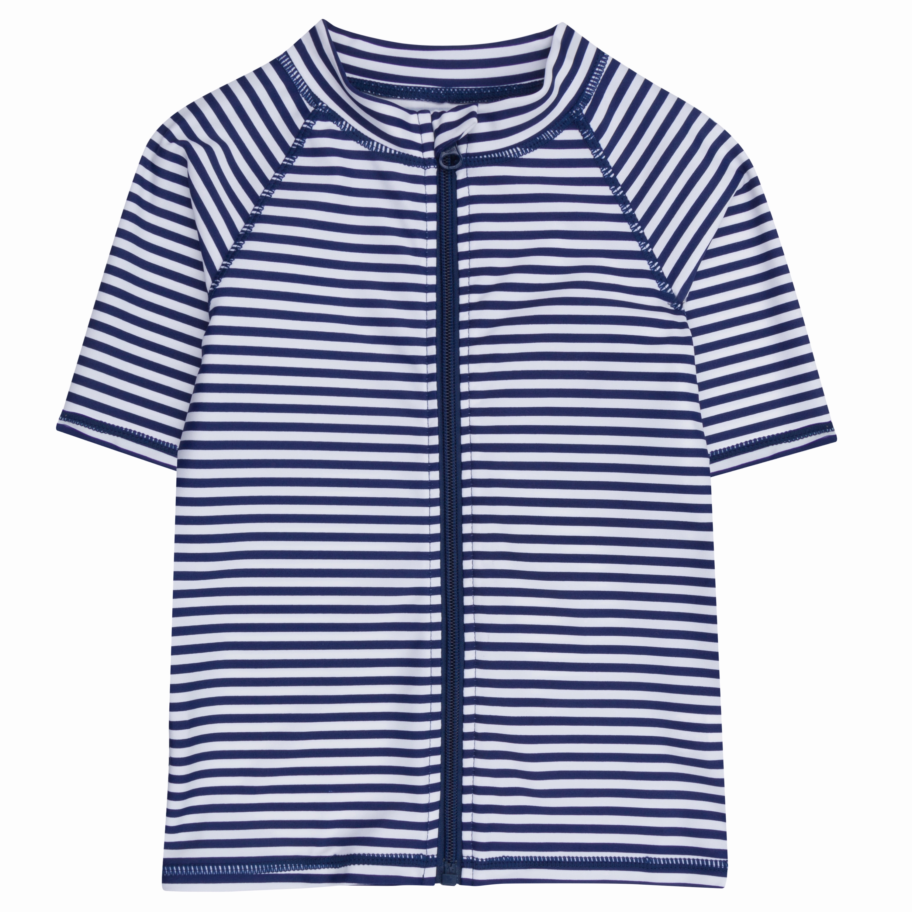 Kids Short Sleeve Zipper Rash Guard Swim Shirt | Stunner