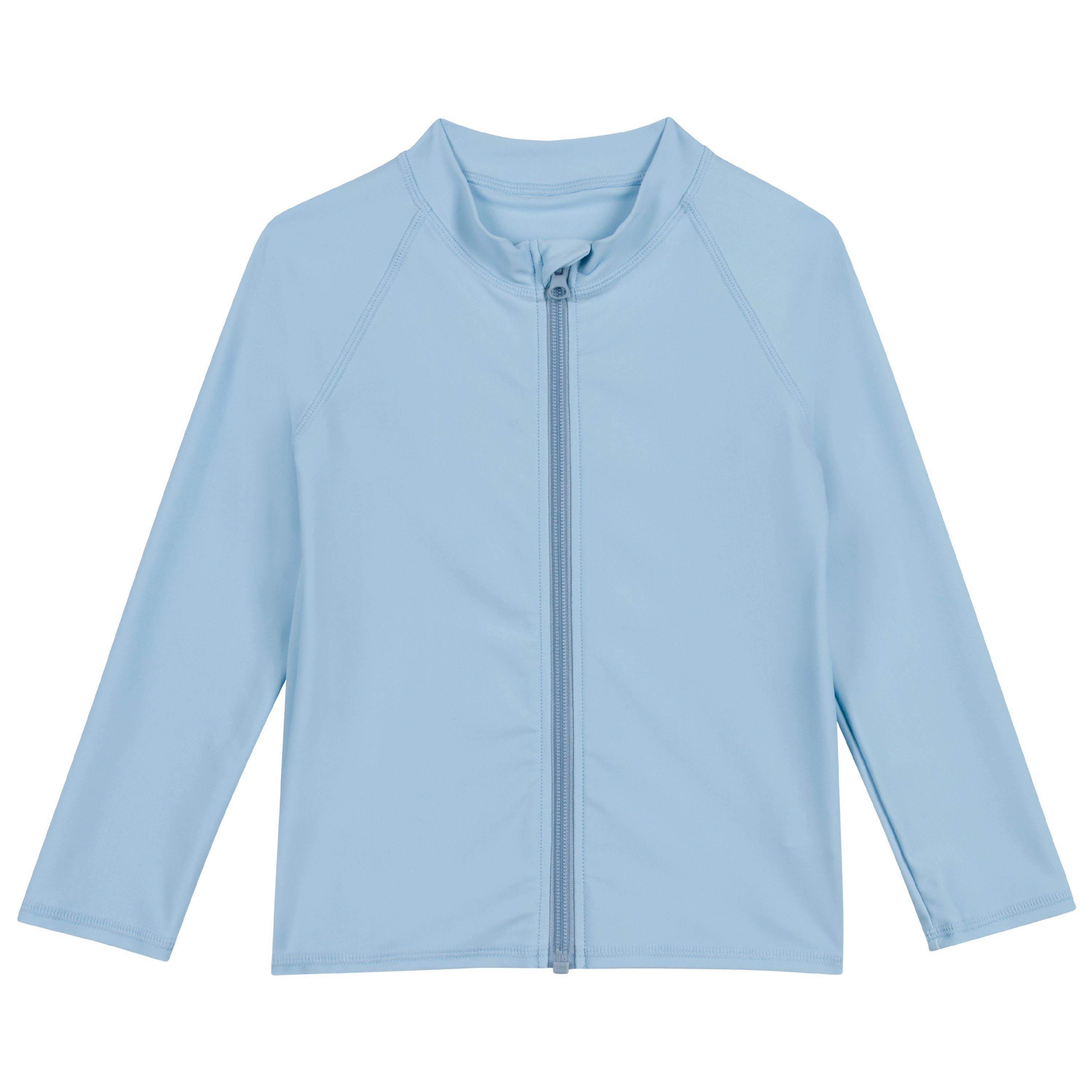 Kids UPF 50  Long Sleeve Zipper Rash Guard Swim Shirt | "Dream Blue"