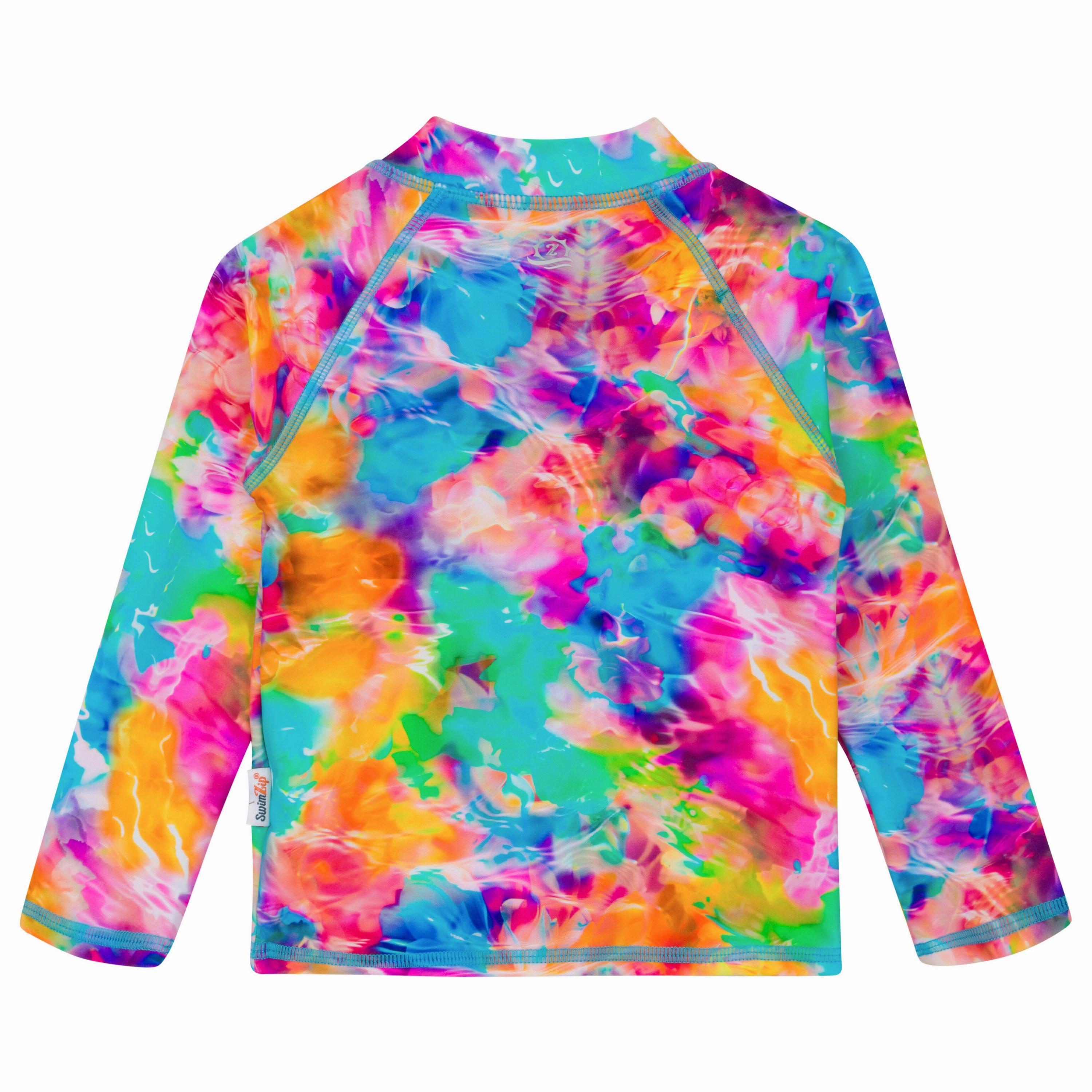 Kids UPF 50  Long Sleeve Zipper Rash Guard Swim Shirt | "Impressions"