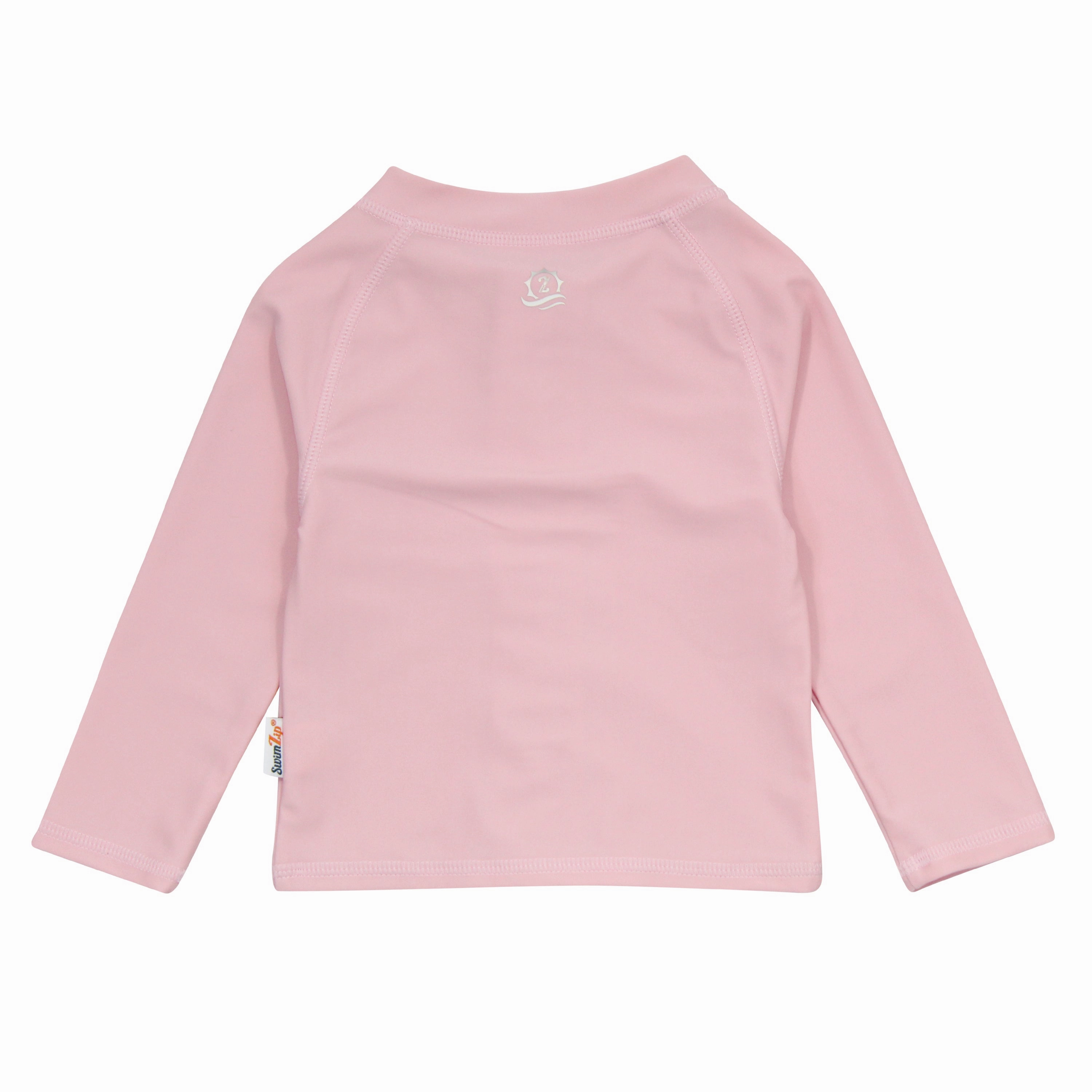 Kids UPF 50  Long Sleeve Zipper Rash Guard Swim Shirt | "Pink"