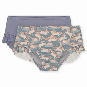Konges Sljd Unicorn Blue Manuca Bikini Bottoms 2-pak