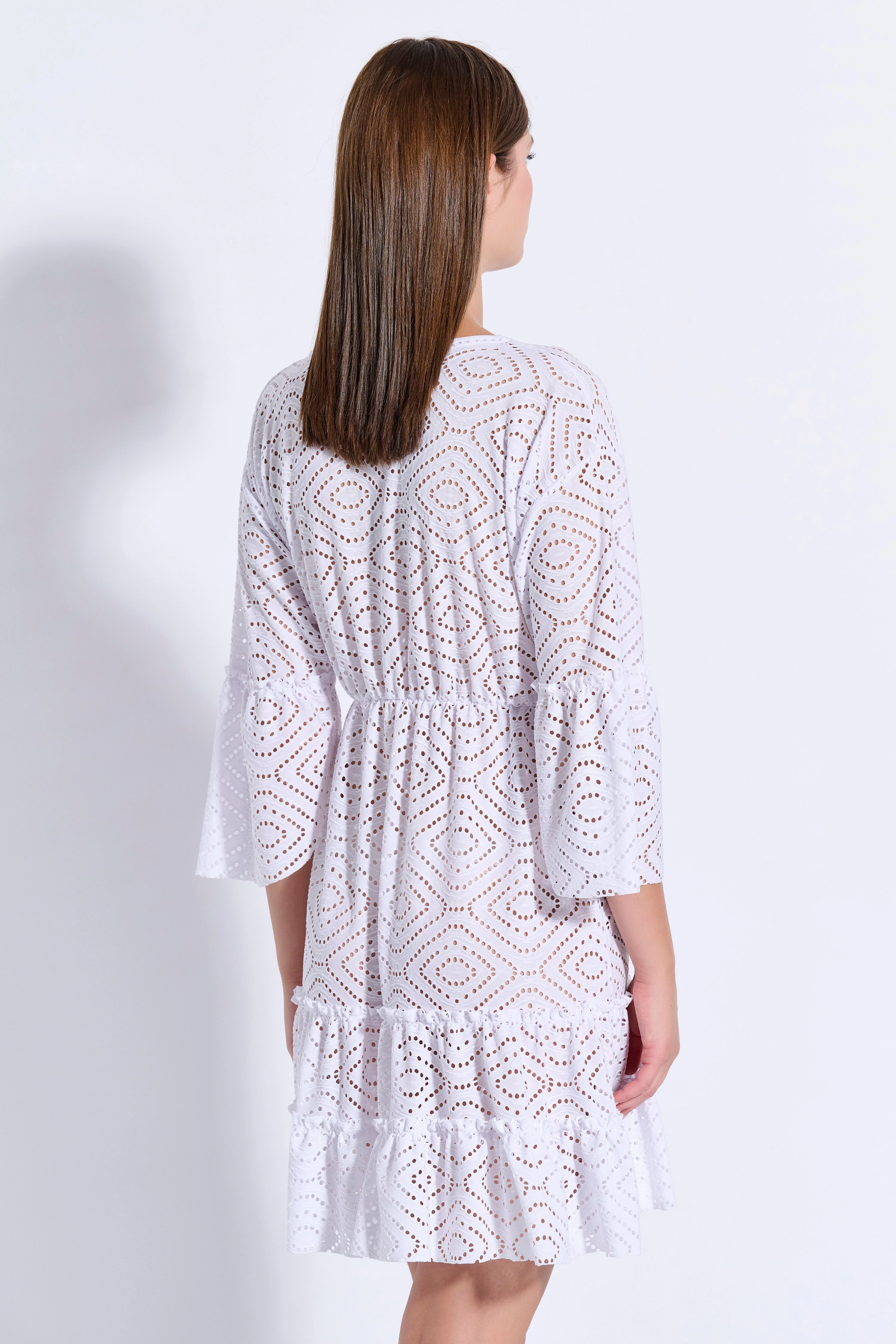 Lace Kaftan with Ruffles (8094)