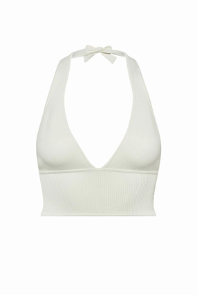 Laurel Canyon Knitwear Top - White Rib