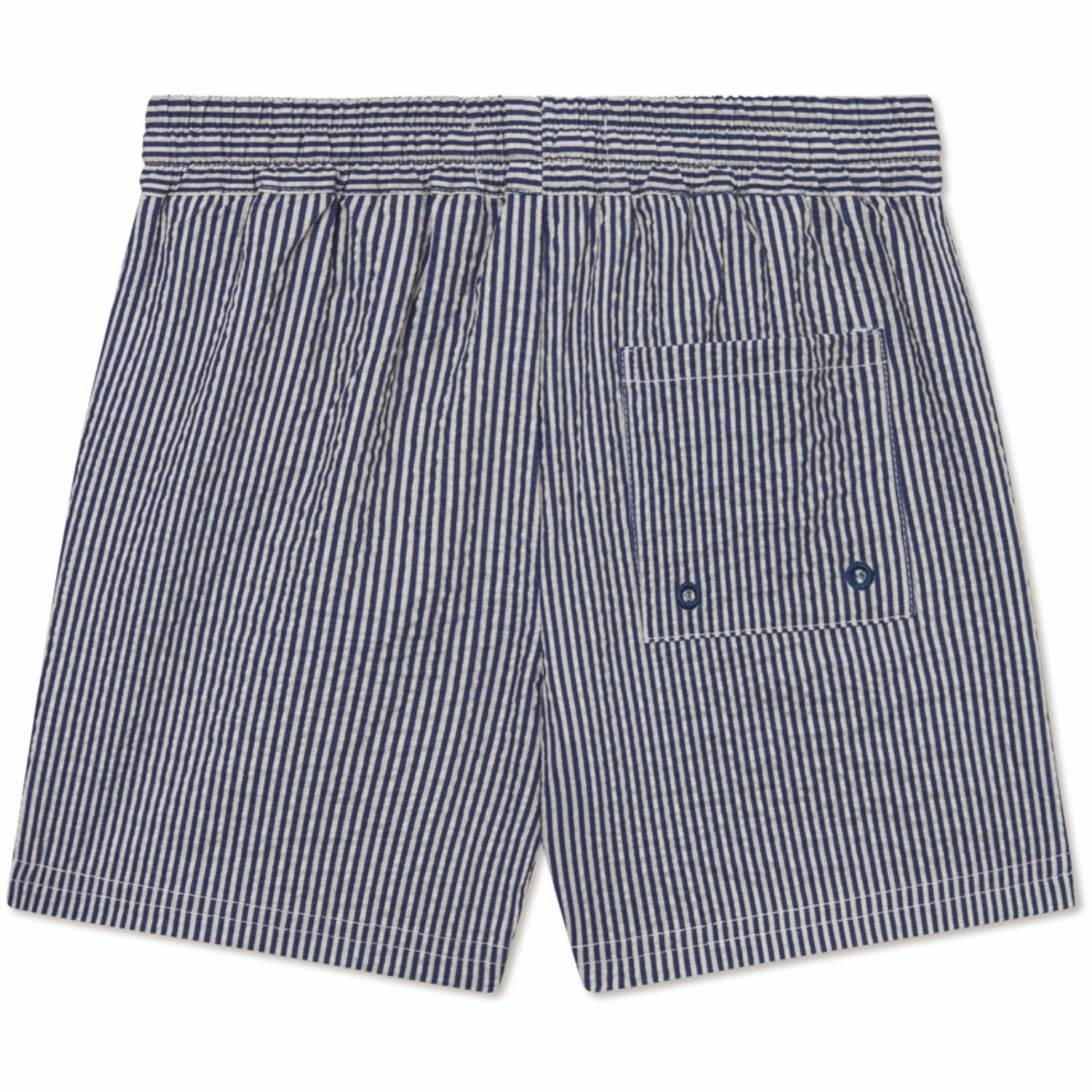 Les Deux Kids Light Sand/Blueprint Stan Stripe Seersucker Swim Shorts