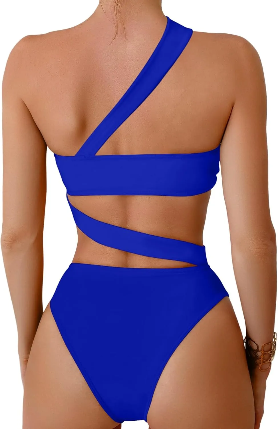 Lilosy Sexy Cutout Tube High Waist Bandeau Bathing One Piecce Swimsuit