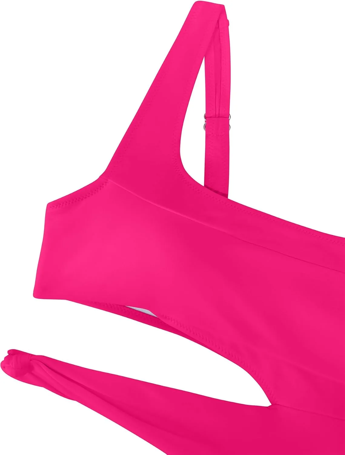 Lilosy Sexy Knotted Ruched High Cut Leg One Piece Swimsuit
