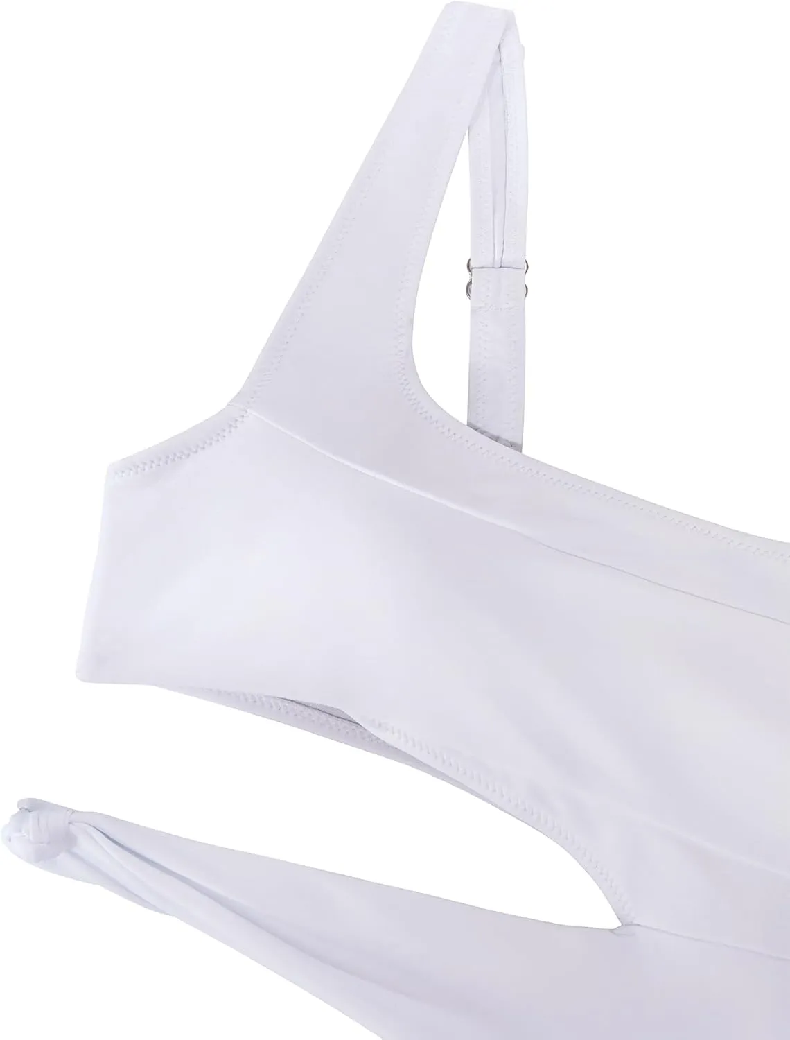 Lilosy Sexy Knotted Ruched High Cut Leg One Piece Swimsuit