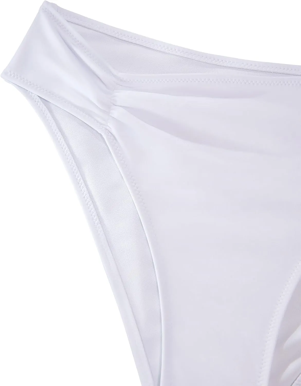 Lilosy Sexy Knotted Ruched High Cut Leg One Piece Swimsuit
