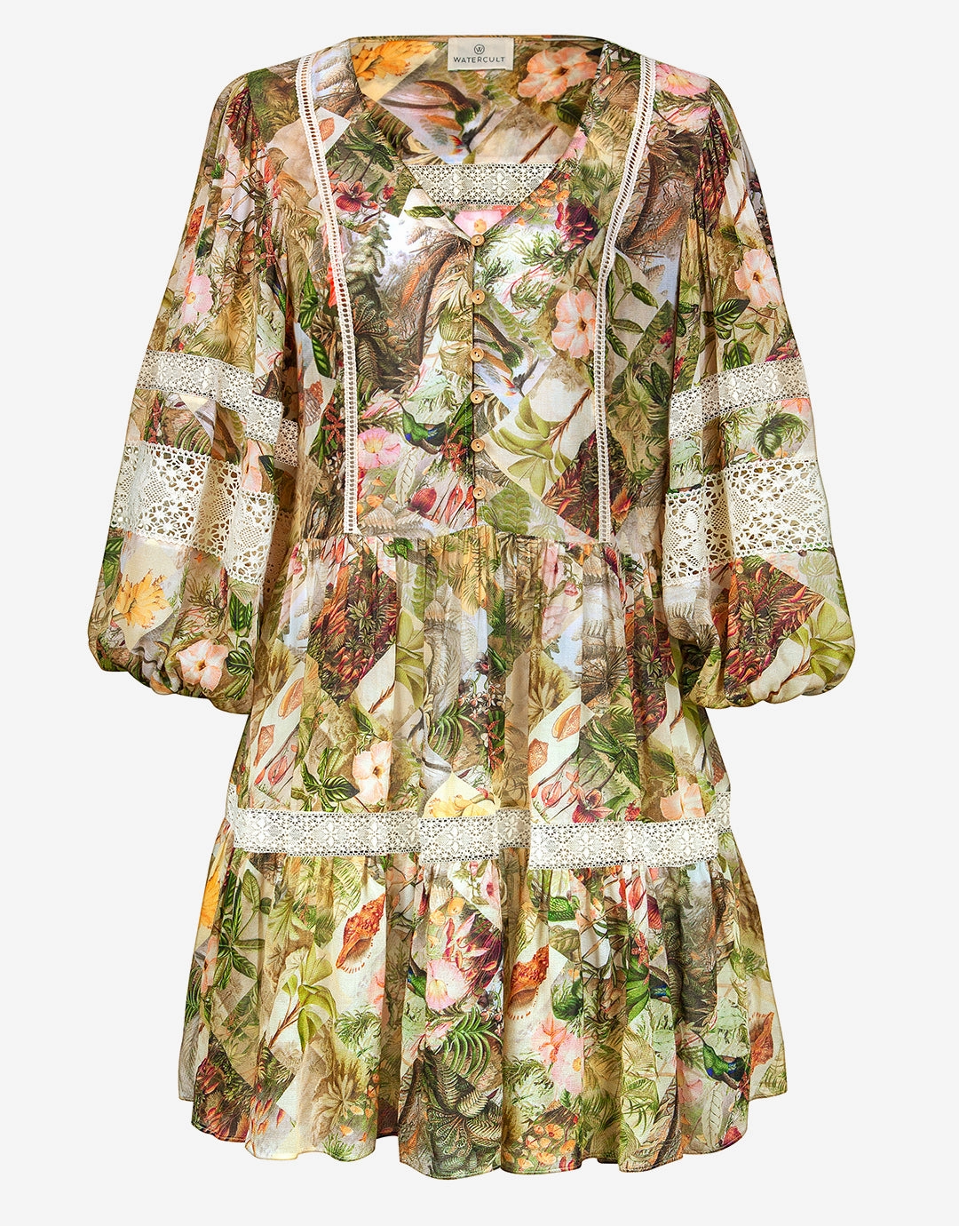 Lush Utopia Mini Tunic Dress - Botanical Camo