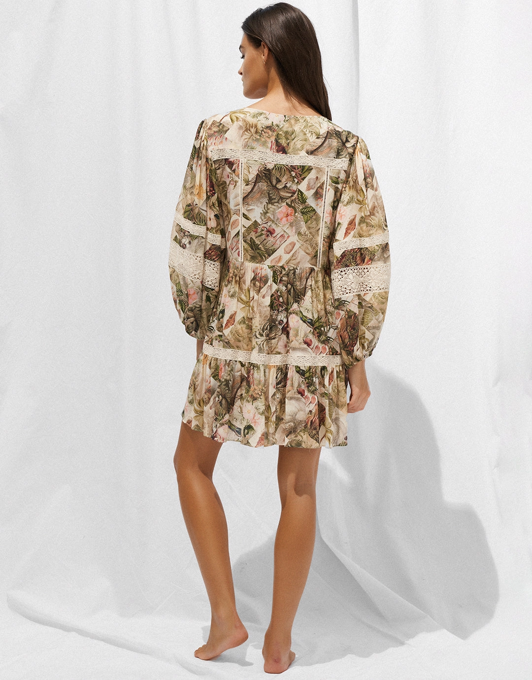 Lush Utopia Mini Tunic Dress - Botanical Camo