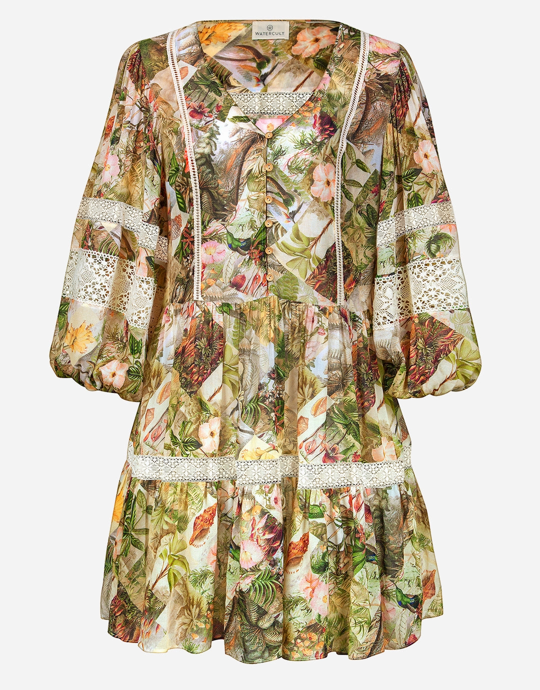 Lush Utopia Mini Tunic Dress - Botanical Camo