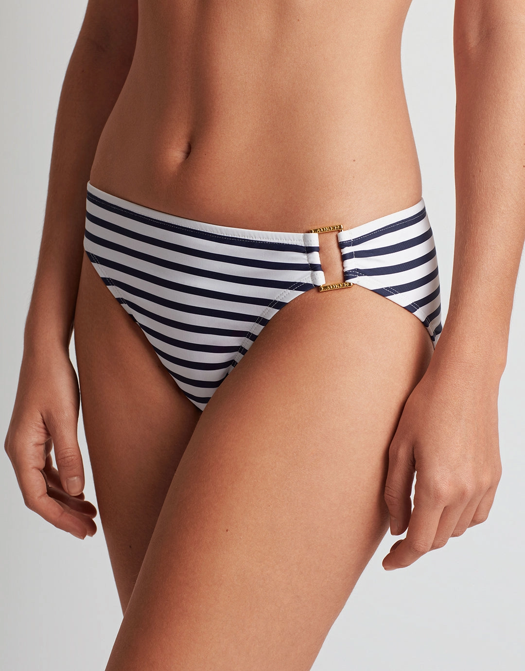 Luxe Stripe Ring Hipster Bikini Pant - Navy White