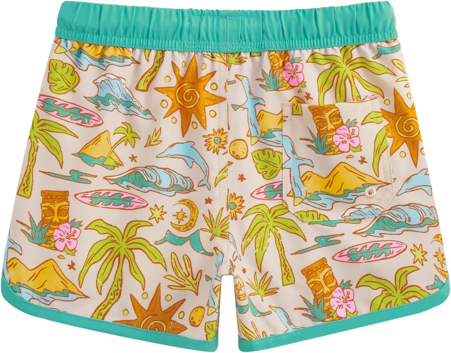 maamgic Boys Swim Trunks with Compression Liner Vintage Swim Shorts Toddler Swimsuit