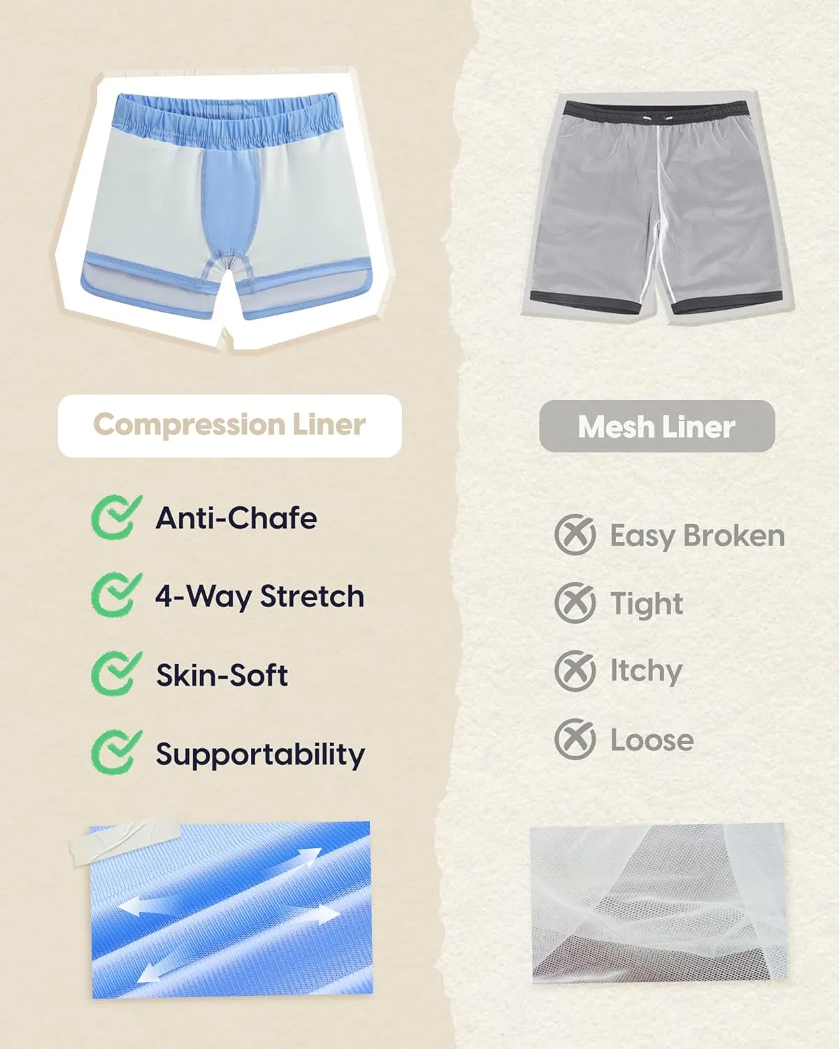 maamgic Boys Swim Trunks with Compression Liner Vintage Swim Shorts Toddler Swimsuit
