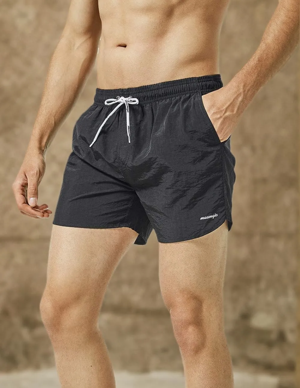 maamgic Mens Swim Trunks 5" with Mesh Lining Quick Dry Bathing Suits for Men Swim Shorts Swimwear