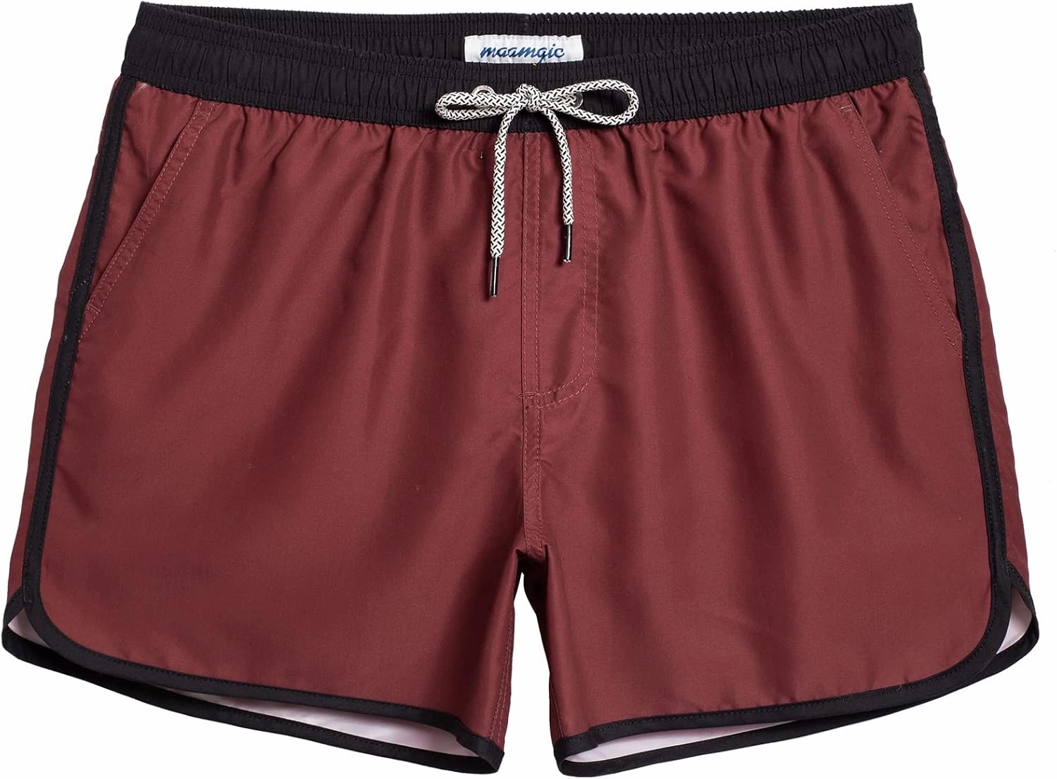 maamgic Mens Boys Short 80s 90s Vintage Swim Trunks with Mesh Lining Quick Dry Swim Suits Board Shorts