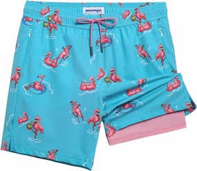 maamgic Mens Swim Trunks with Compression Liner 7" Bathing Suit Quick Dry Swimming Trunks for Men with Zipper Pockets